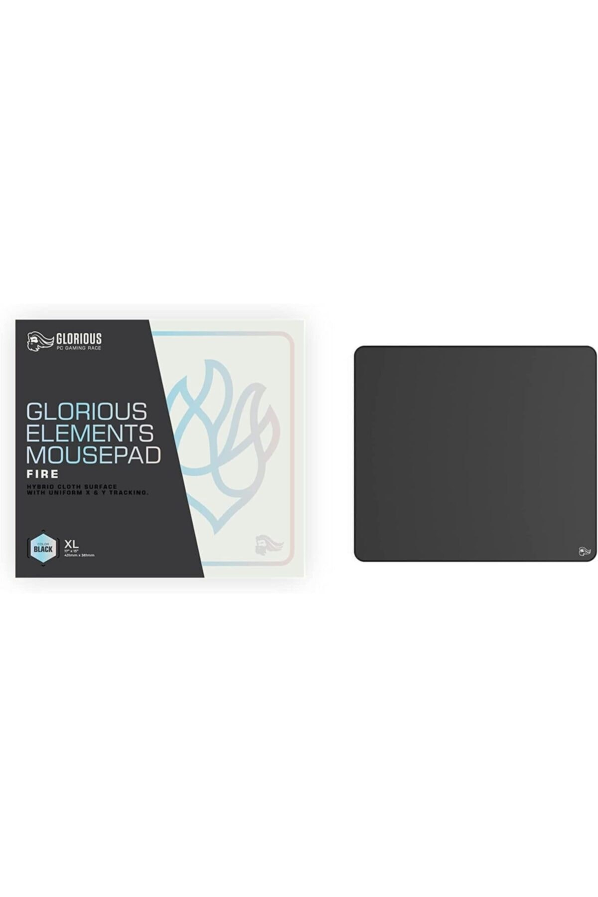 GLORIOUS Element- Fire 43x38 cm Mousepad Siyah