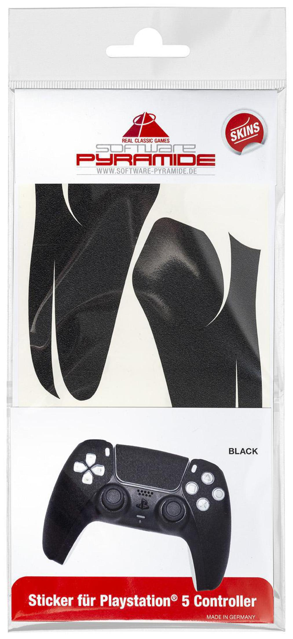 Schwarze Skins für Playstation 5 Controller in Verpackung.