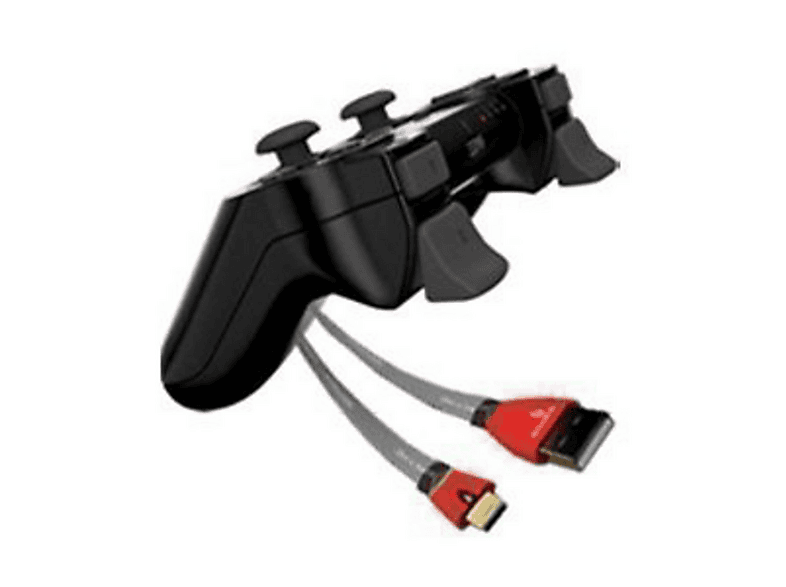 GIOTECK Play + Charge Pack USB-Kabel, Trigger für PS3, Schwarz, Rot ...
