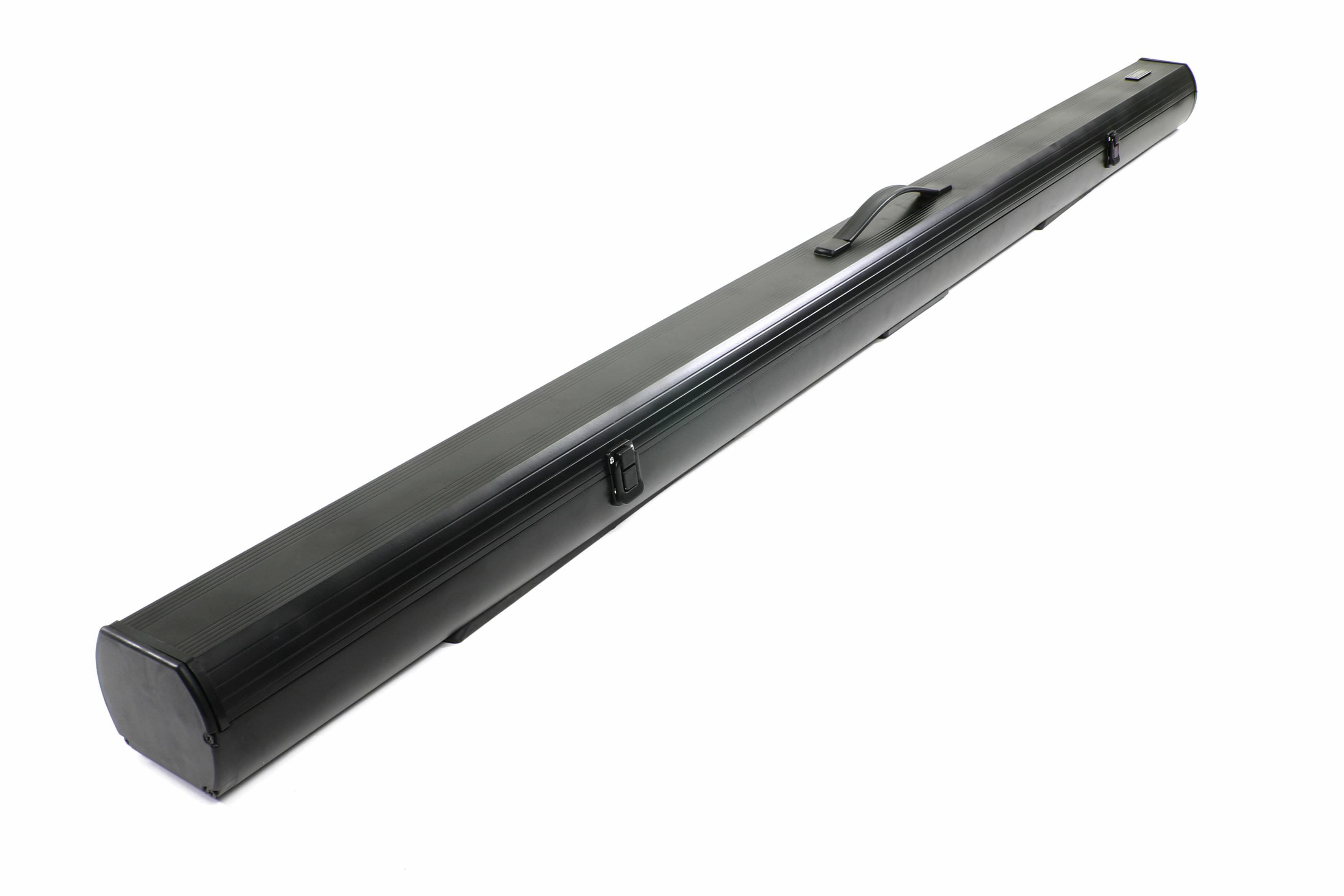 Black, rectangular case with handle and latches on a white background.