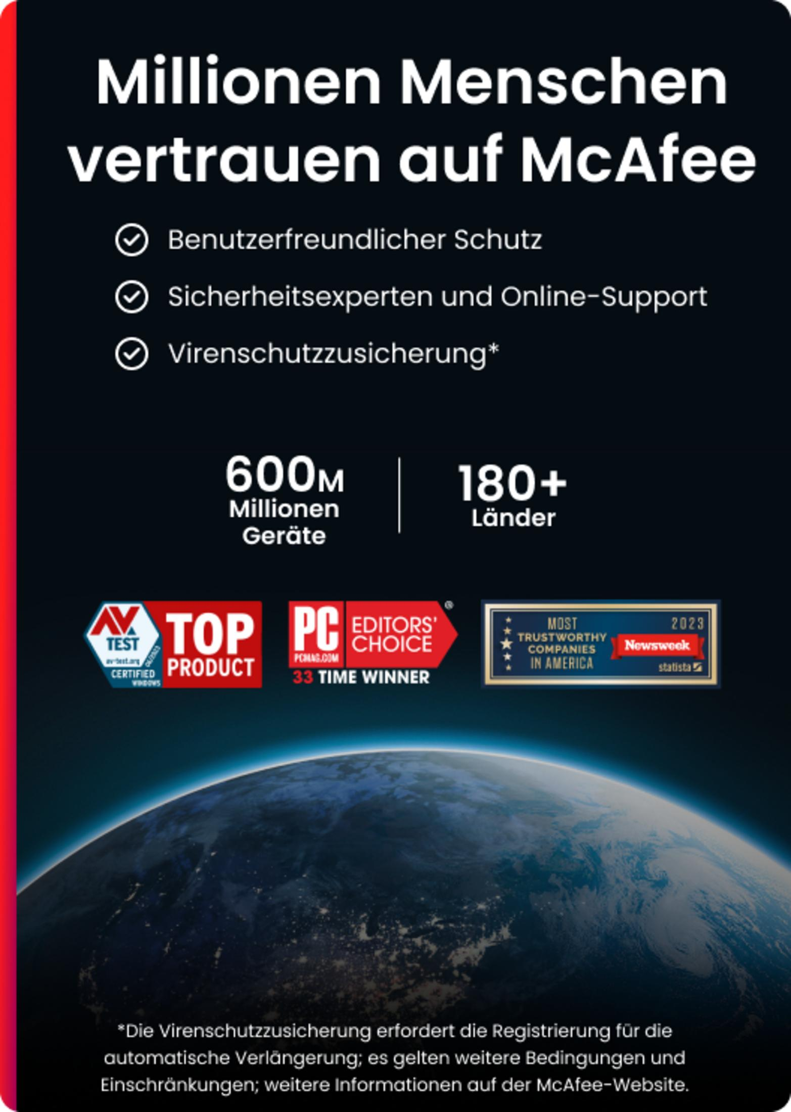 McAfee: Milioni si fidano di protezione user-friendly, esperti e supporto online.