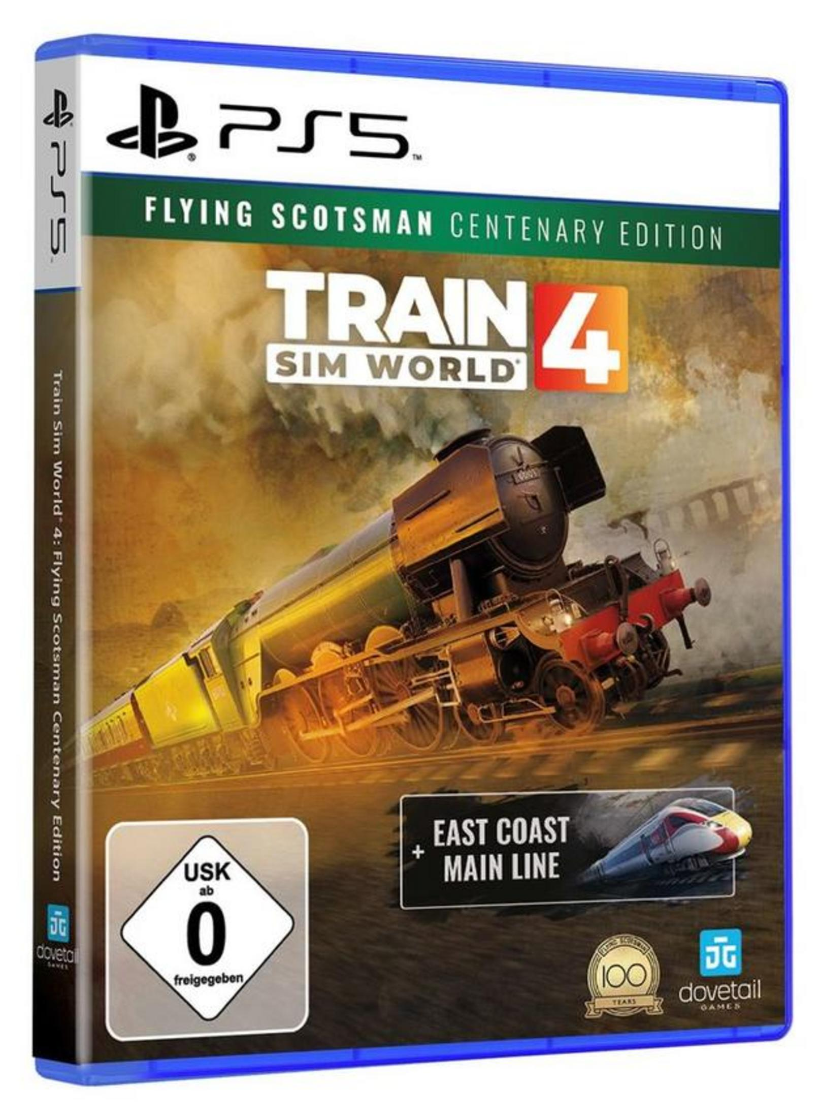 Custodia Playstation 5 per Train Sim World 4 con locomotiva a vapore.