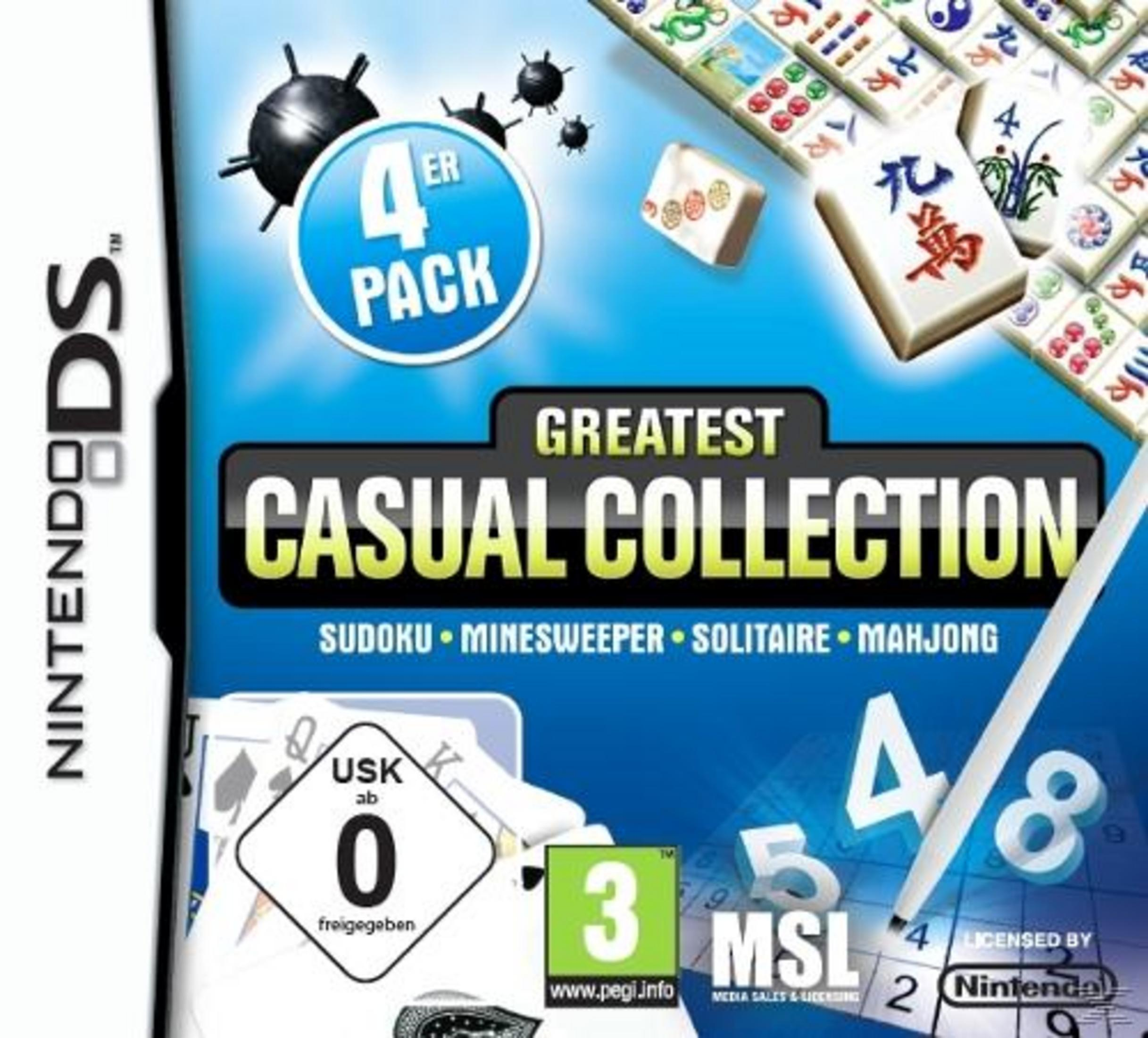 Nintendo DS Spiel "Greatest Casual Collection" mit Sudoku, Minesweeper, Solitaire, Mahjong.