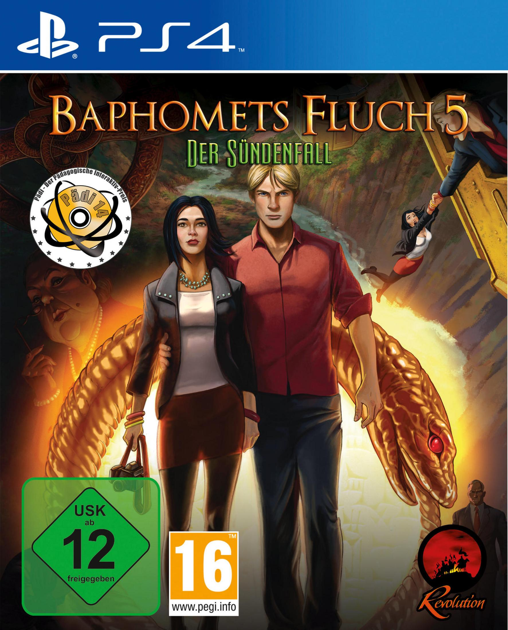 Copertina PlayStation 4 con personaggi, serpente e classificazioni d'età.