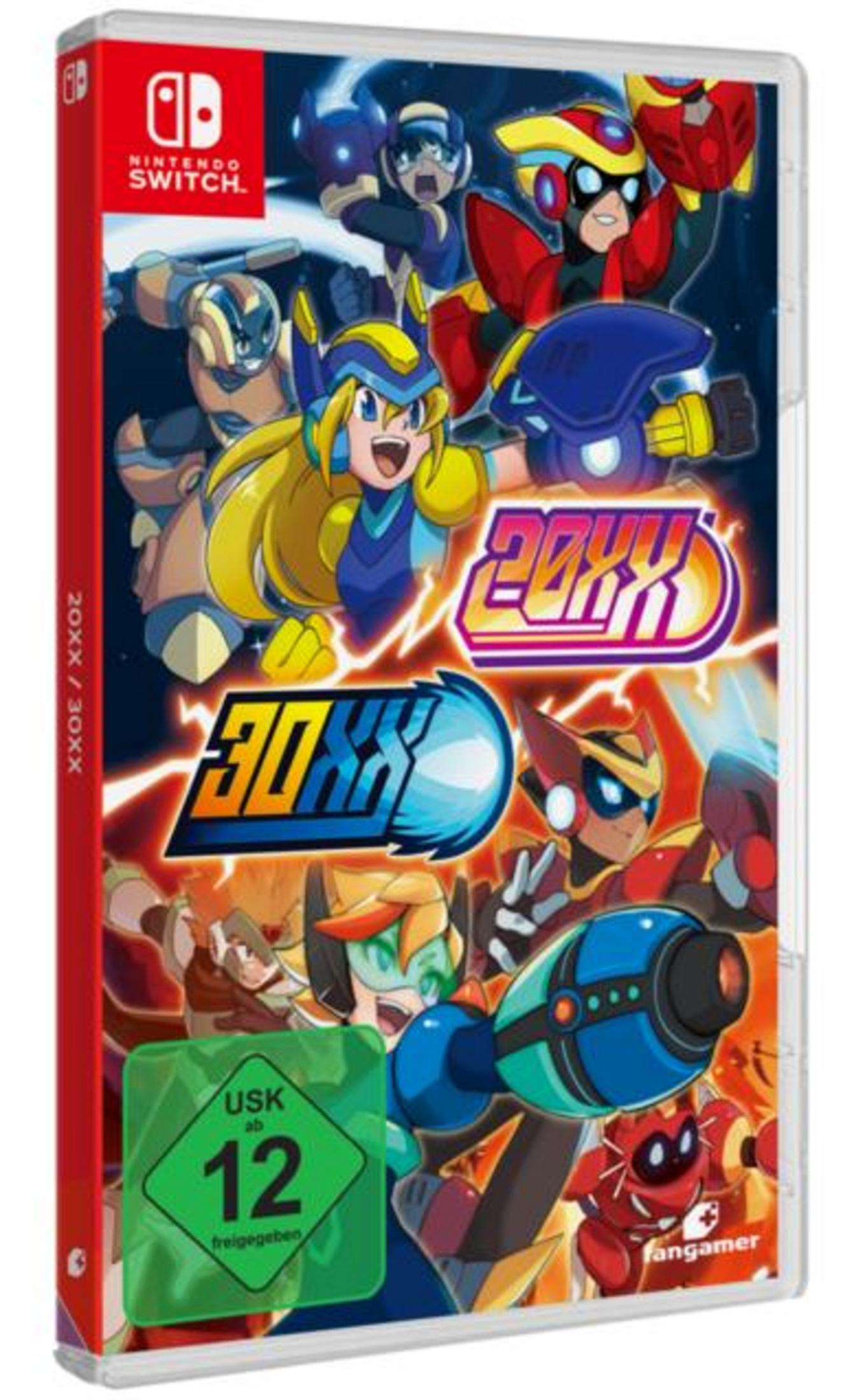 Couverture de jeu Nintendo Switch avec de nombreux personnages et logos colorés.