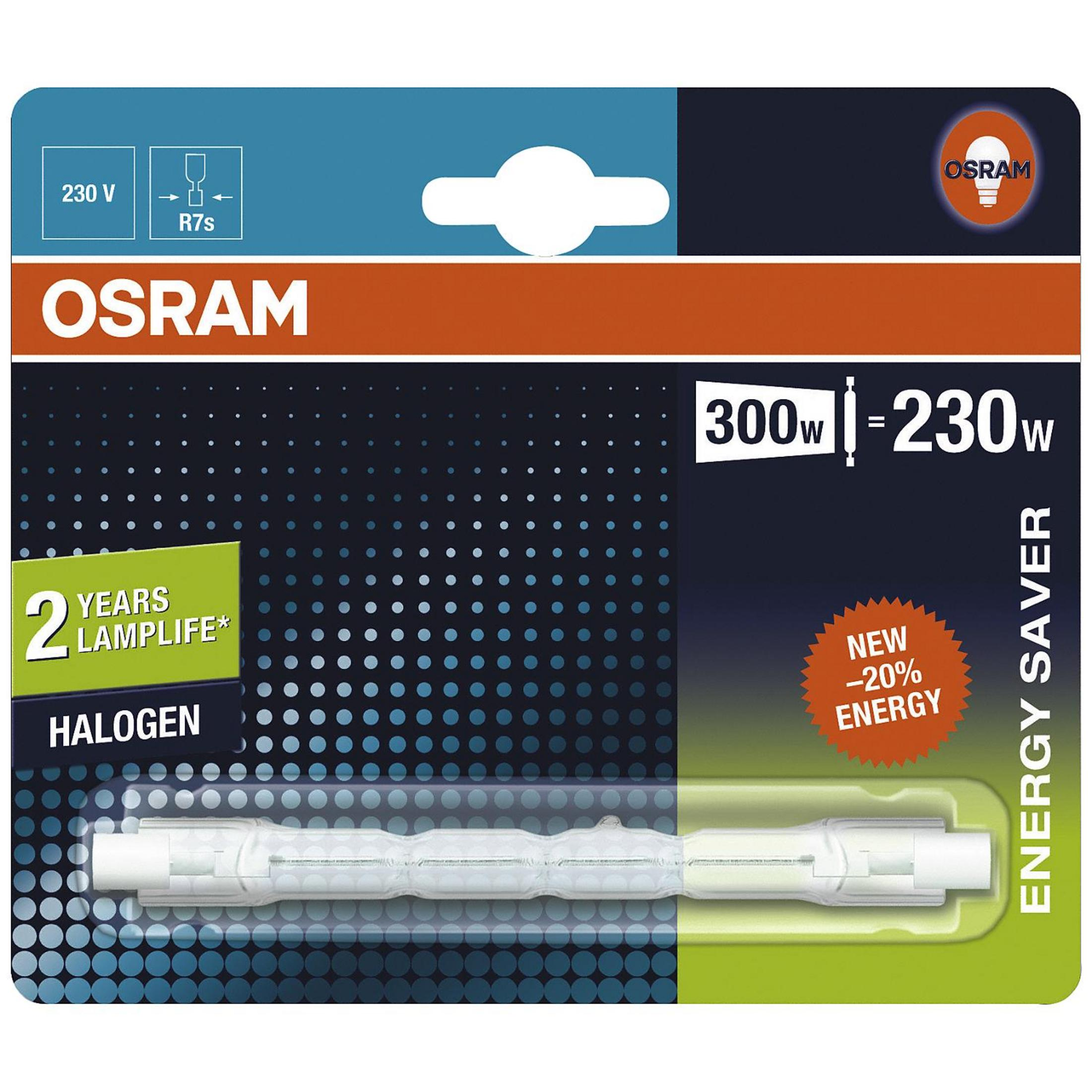 Lampa halogenowa Osram 230V R7s 300W energooszczędna 2 lata życia.