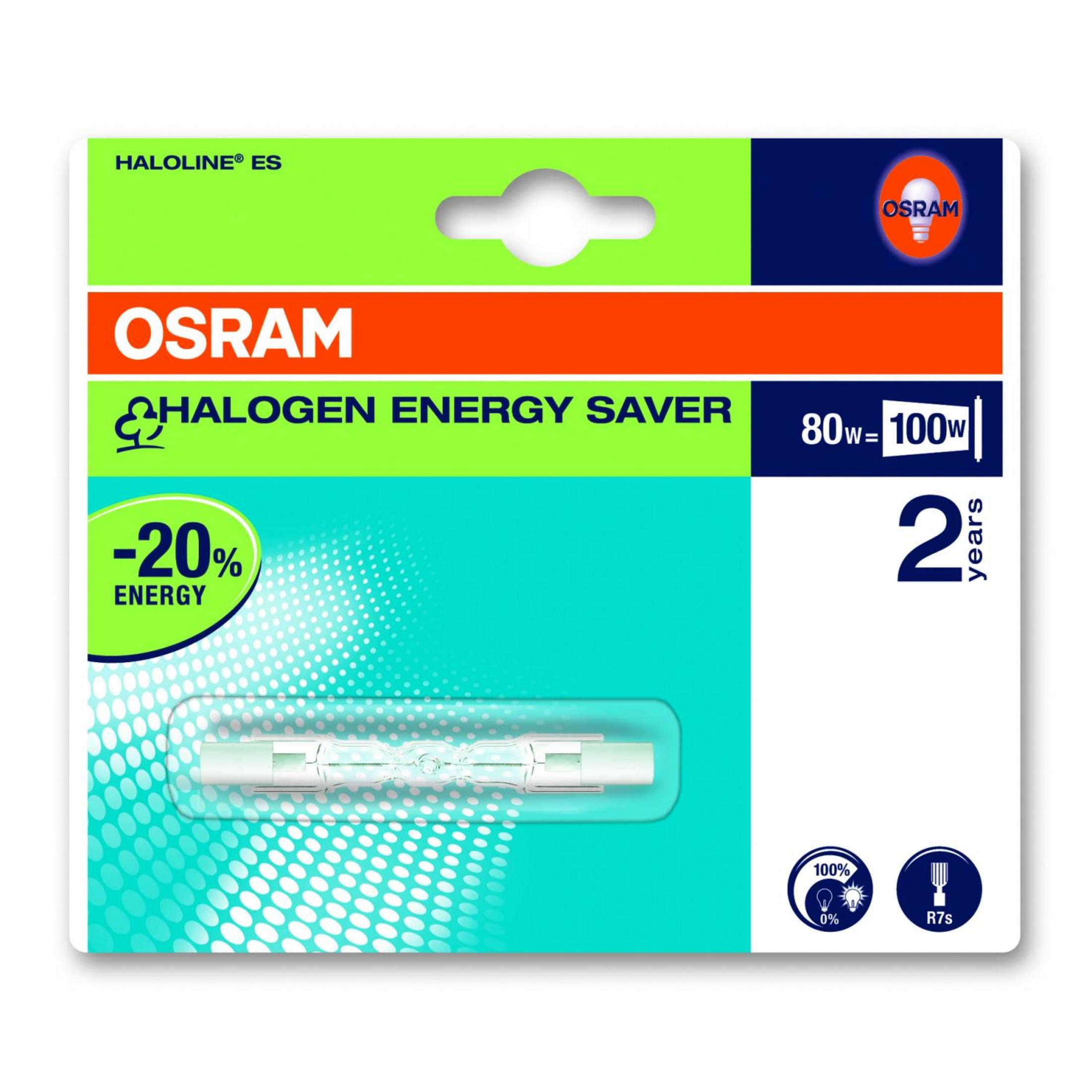 Lampa halogenowa Osram Haloline ES, 80W=100W, gwarancja 2 lata.
