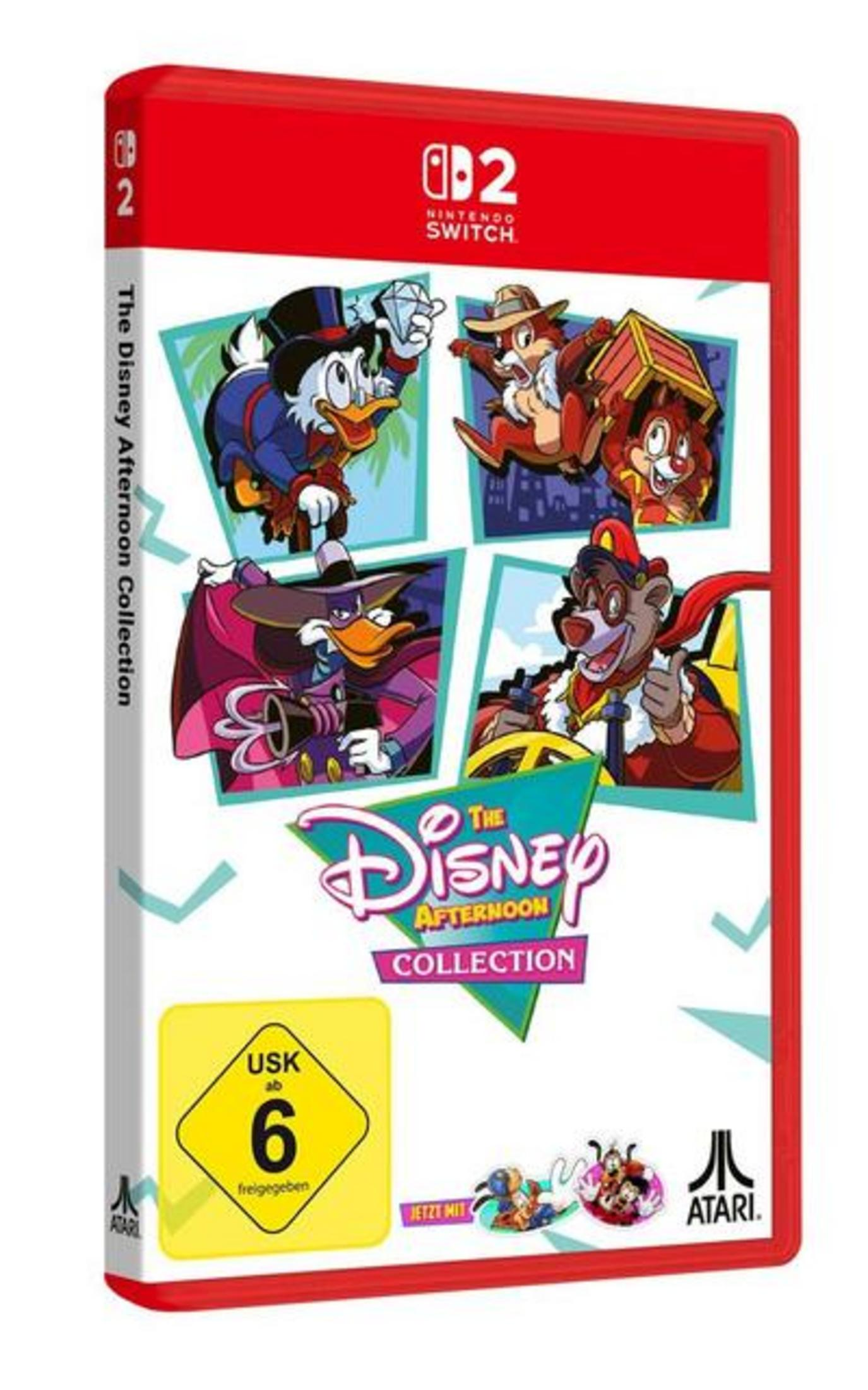 La jaquette du jeu The Disney Afternoon Collection pour Nintendo Switch avec quatre personnages.