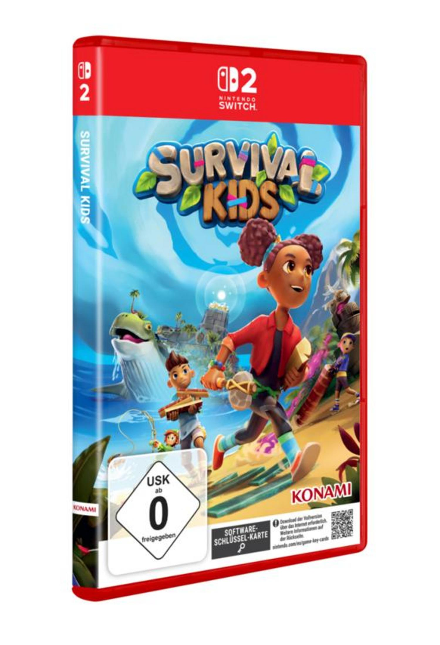 Custodia gioco Nintendo Switch "Survival Kids" con bambini e balena.