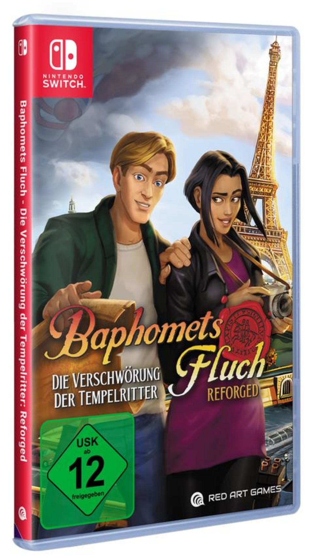 Copertina gioco: Uomo e donna davanti alla Torre Eiffel, logo Nintendo Switch.