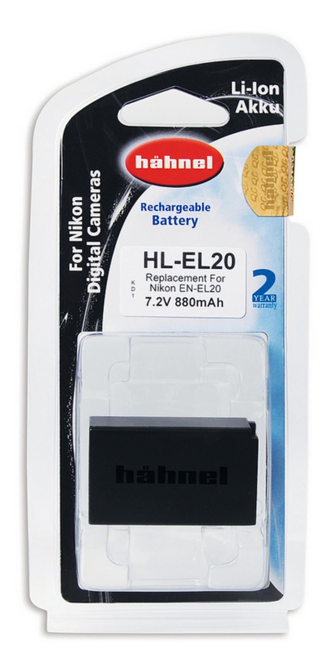Batería recargable Hähnel HL-EL20 para cámaras Nikon.