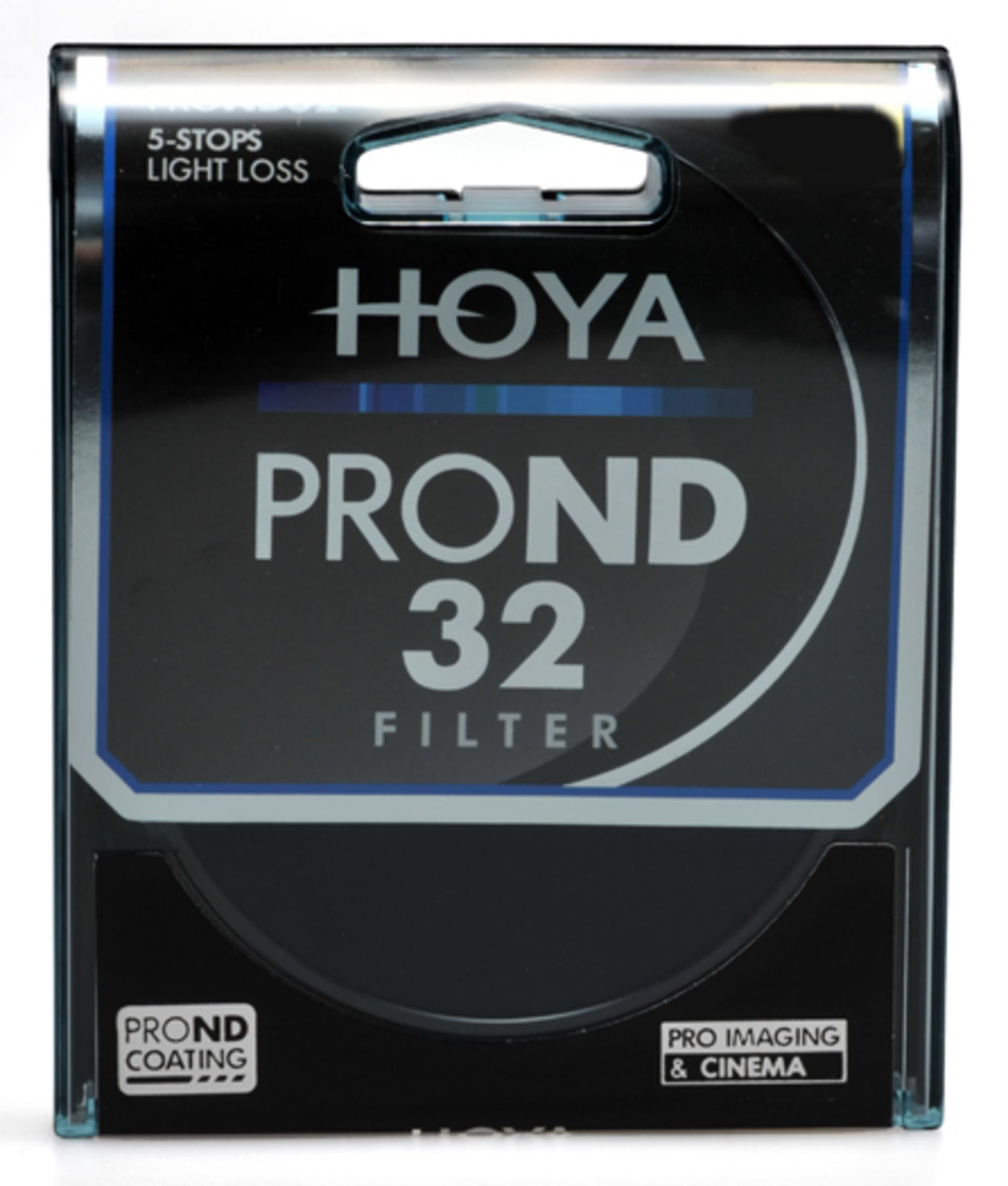 Emballage de filtre Hoya PROND 32 avec 5 diaphragmes de perte de lumière.