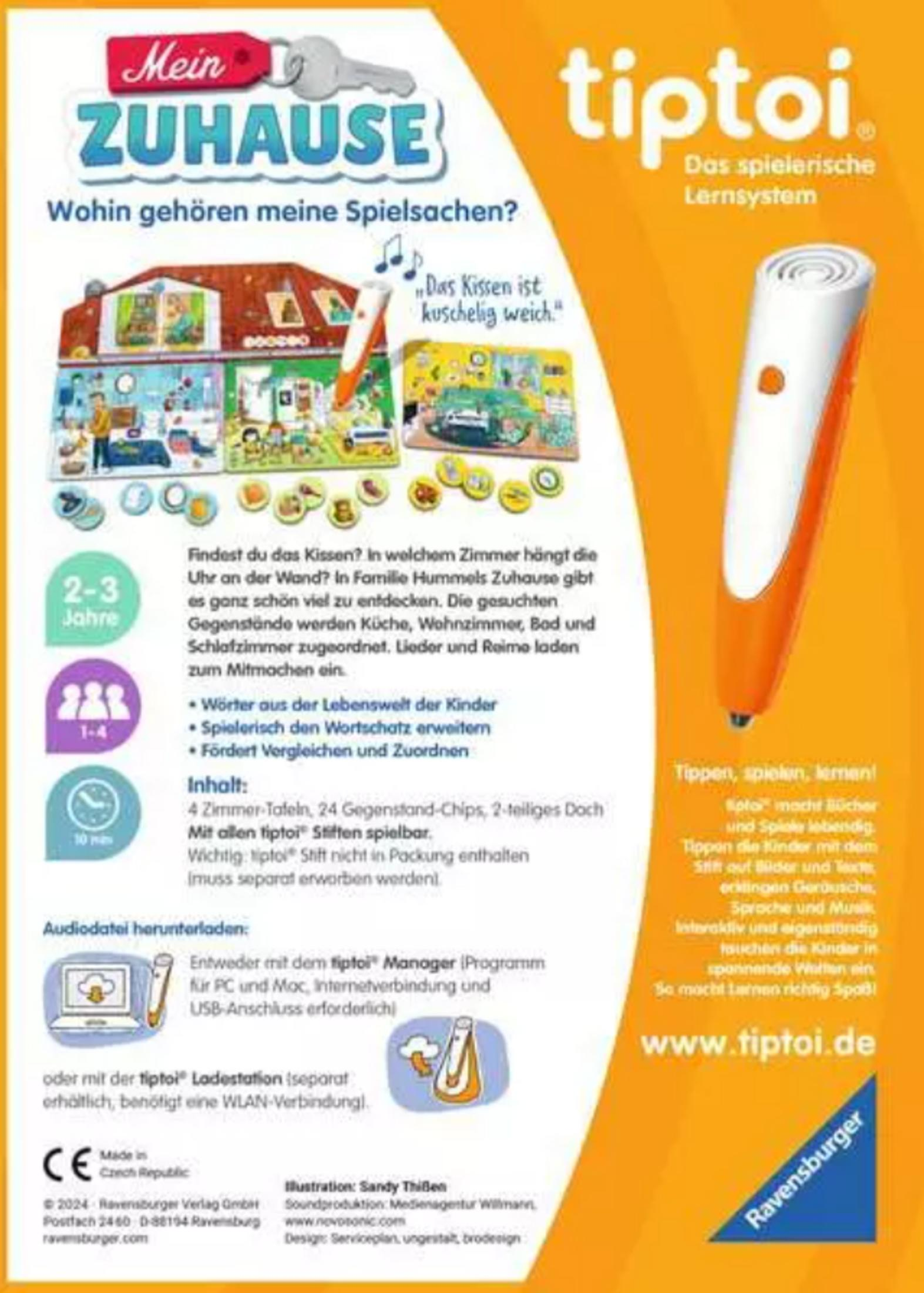 Das tiptoi Buch 'Mein Zuhause' zeigt spielerisch, wo Spielsachen hingehören.