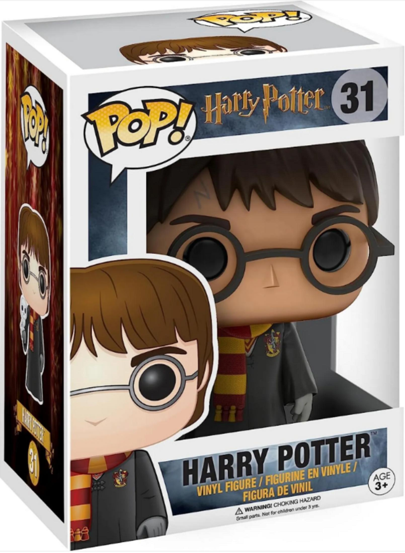 Harry Potter Funko Pop vinyl figuur, nr. 31, met bril en sjaal.