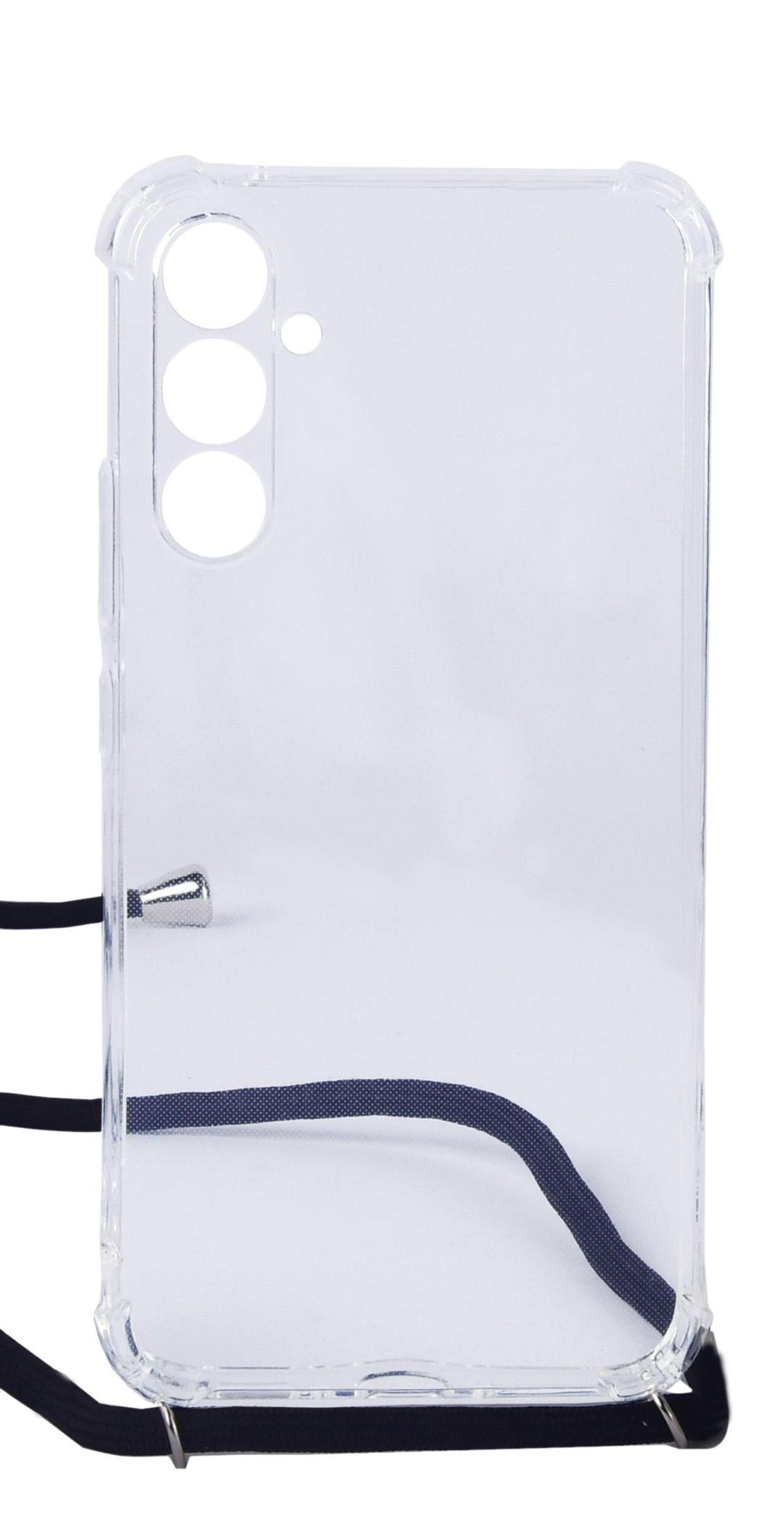 Transparente Handyhülle mit Lanyard und drei Kameralöchern.