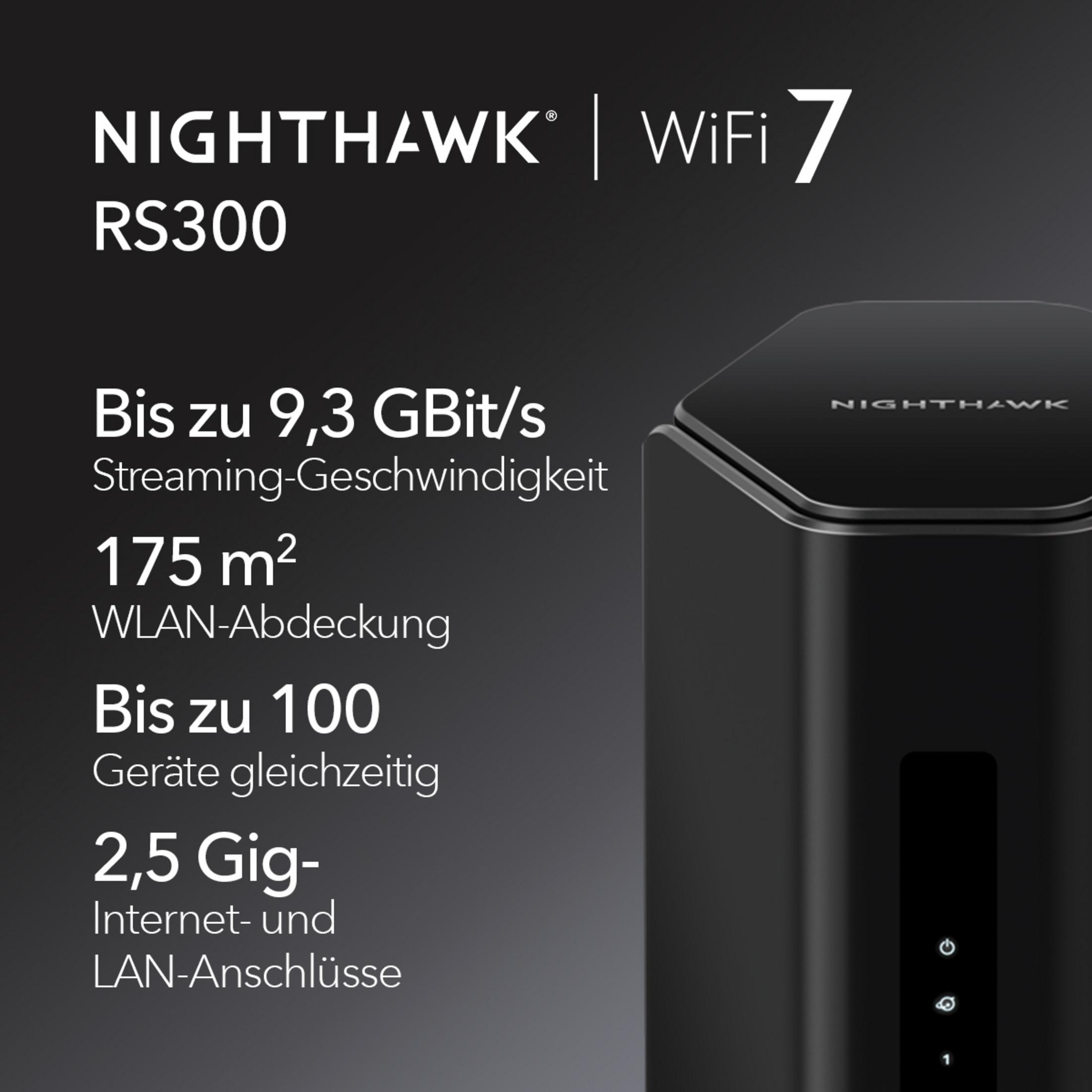 Router Nighthawk RS300 WiFi 7 z 9,3 Gb/s, zasięg 175m², 100 urządzeń.