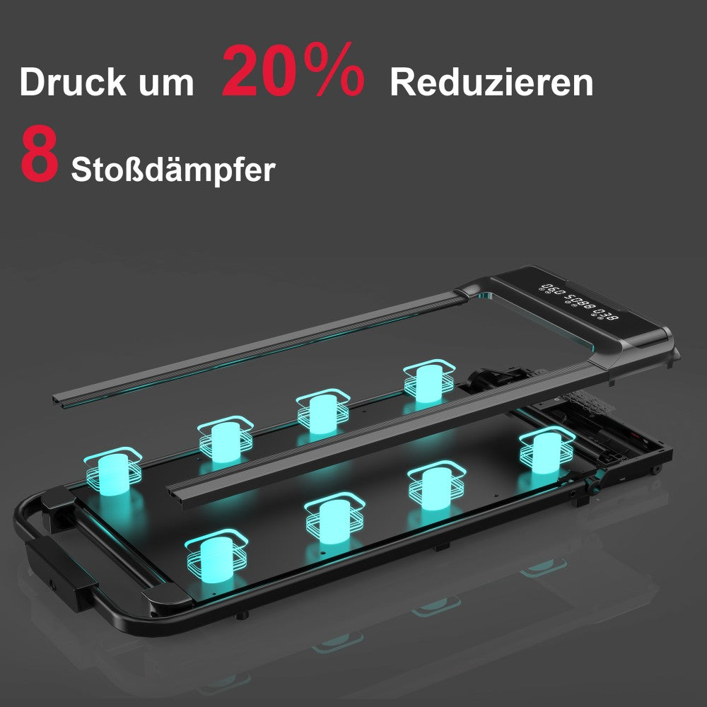 8 amortyzatorów redukuje nacisk o 20%.