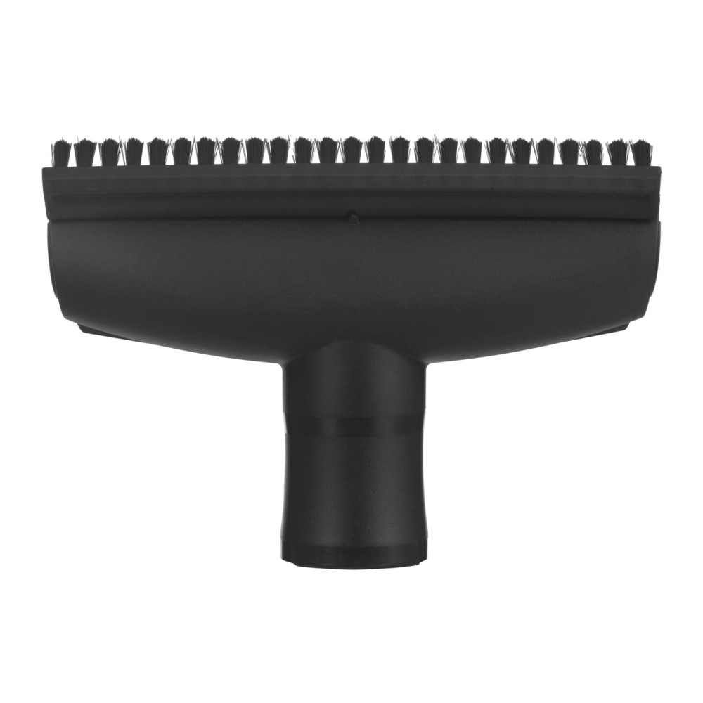 Czarna szczotka do odkurzacza z włosiem.