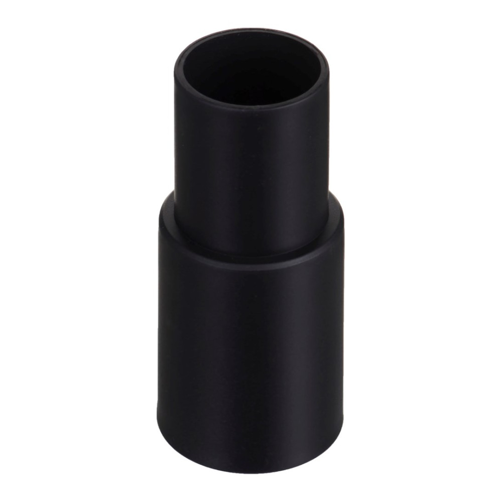 Czarny plastikowy adapter do węża odkurzacza na białym tle.
