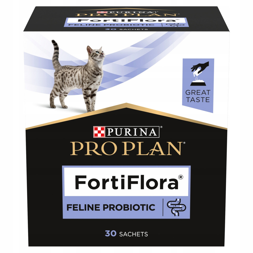 Purina Pro Plan FortiFlora: Probiotyk dla kotów, 30 saszetek.