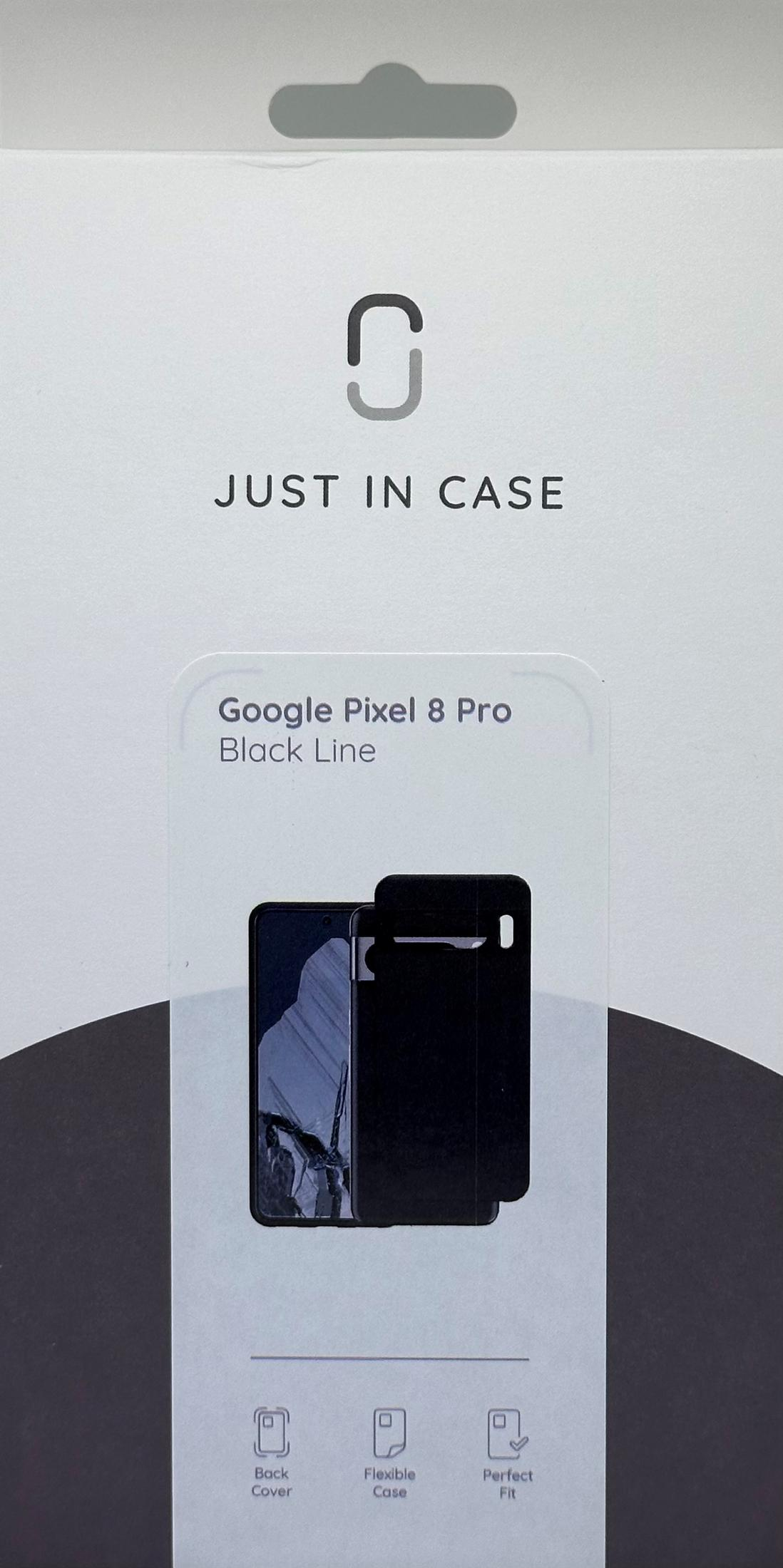 Verpackung für Google Pixel 8 Pro Hülle, Schwarz.