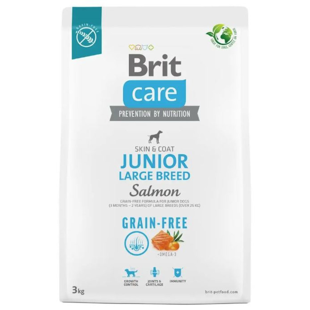 Brit Care Junior Duża Rasa Łosoś karma dla psa, 3kg, bez zbóż.