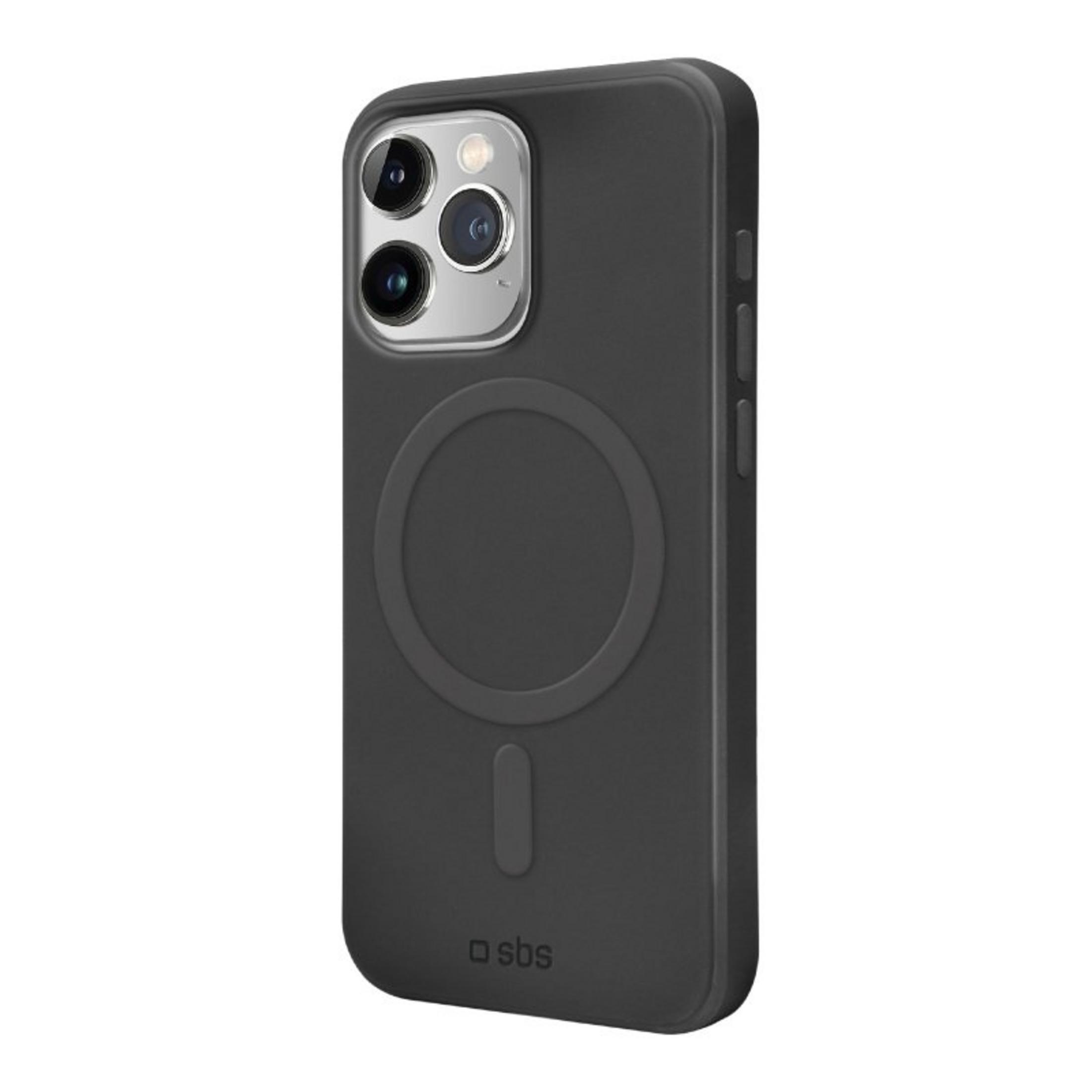 Zwarte telefoonhoes met drie camera's en een cirkel