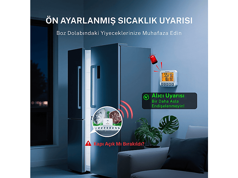 THERMOPRO TP210 150M Sensörlü Derin Dondurucu Buzdolabı Max/Min