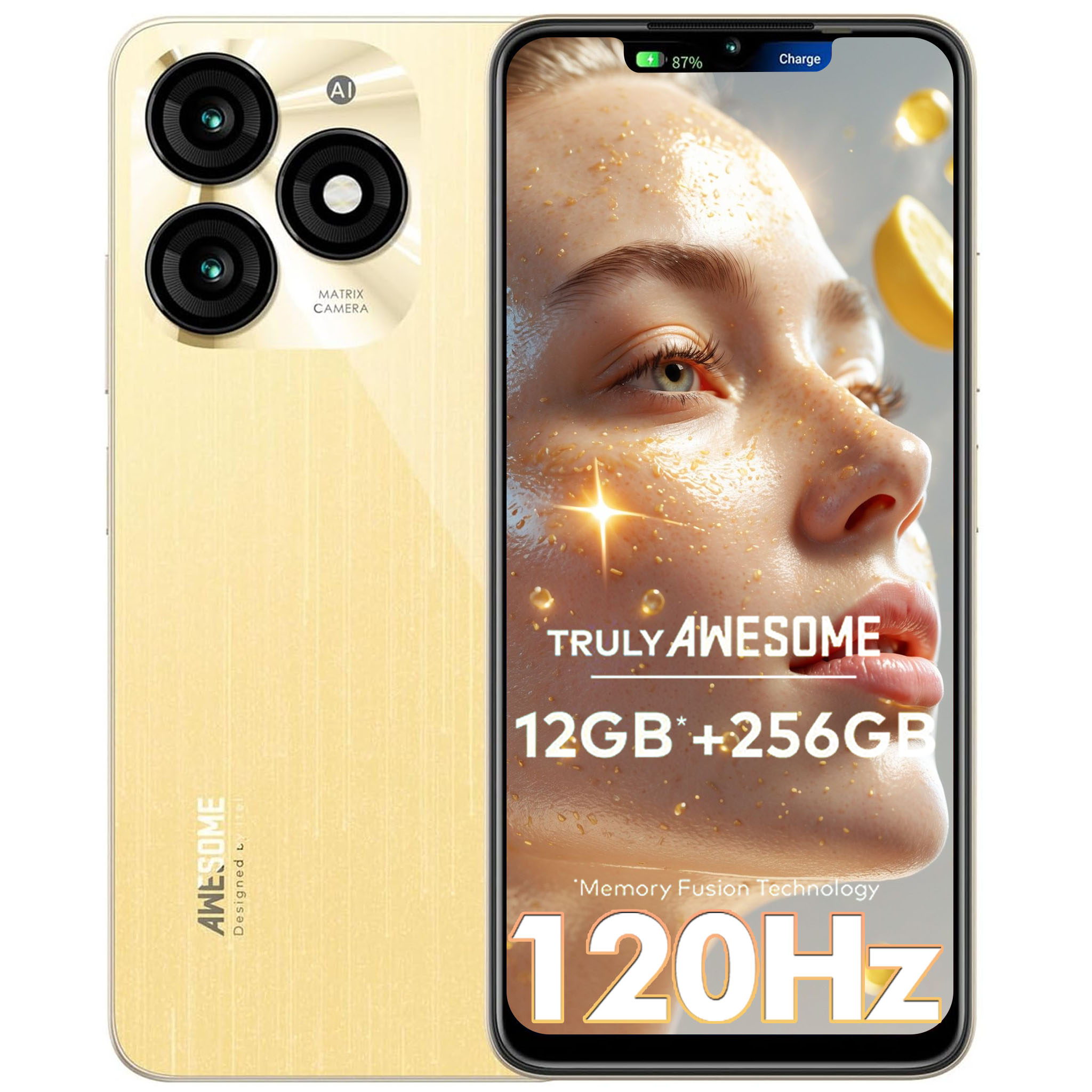 ITEL A70 12GB(4+8) 13MP 5000 mAh 120HZ 256 GB Gold Dual SIM