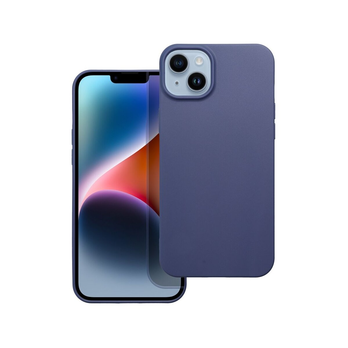 Ein blaues iPhone mit einer Schutzhülle