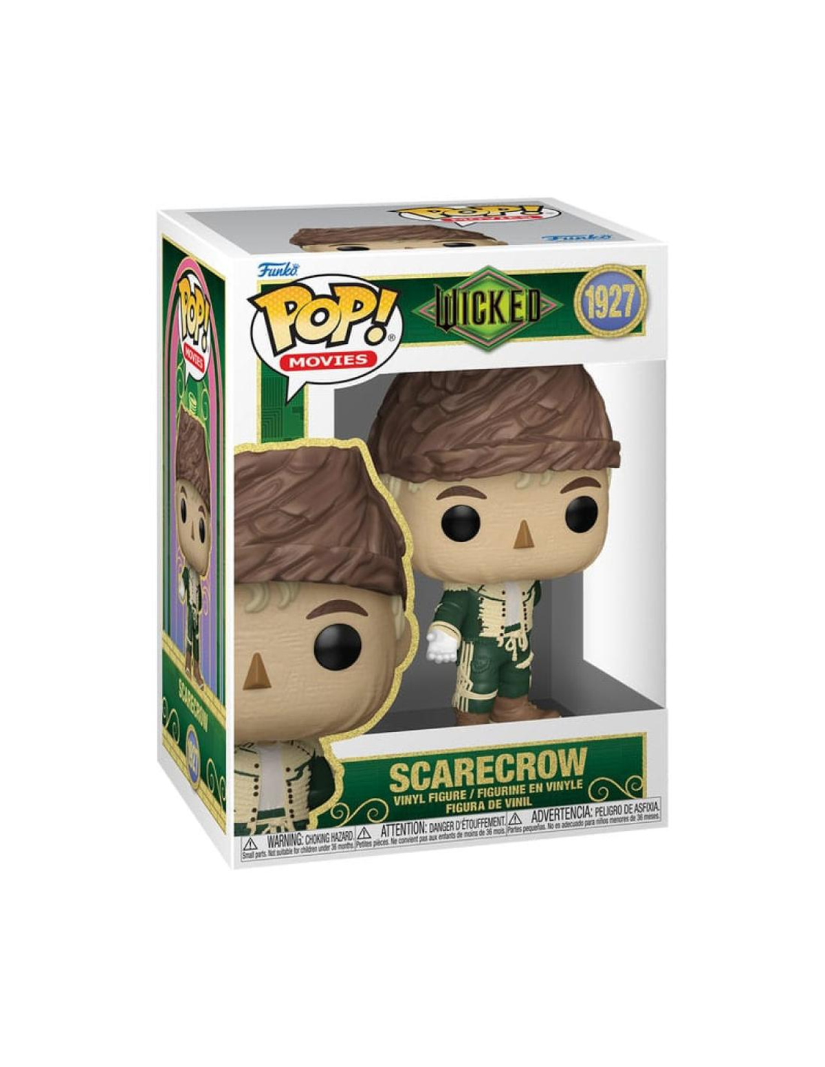 Figura de vinilo Funko Pop! de Espantapájaros de El Mago de Oz, en su caja.