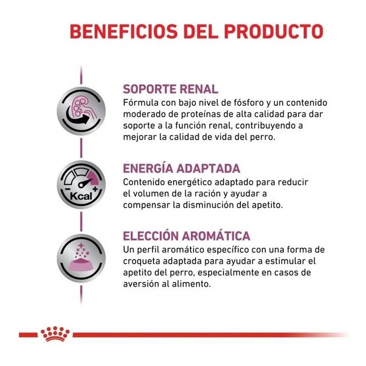 Beneficios del producto: soporte renal, energía adaptada, elección aromática.