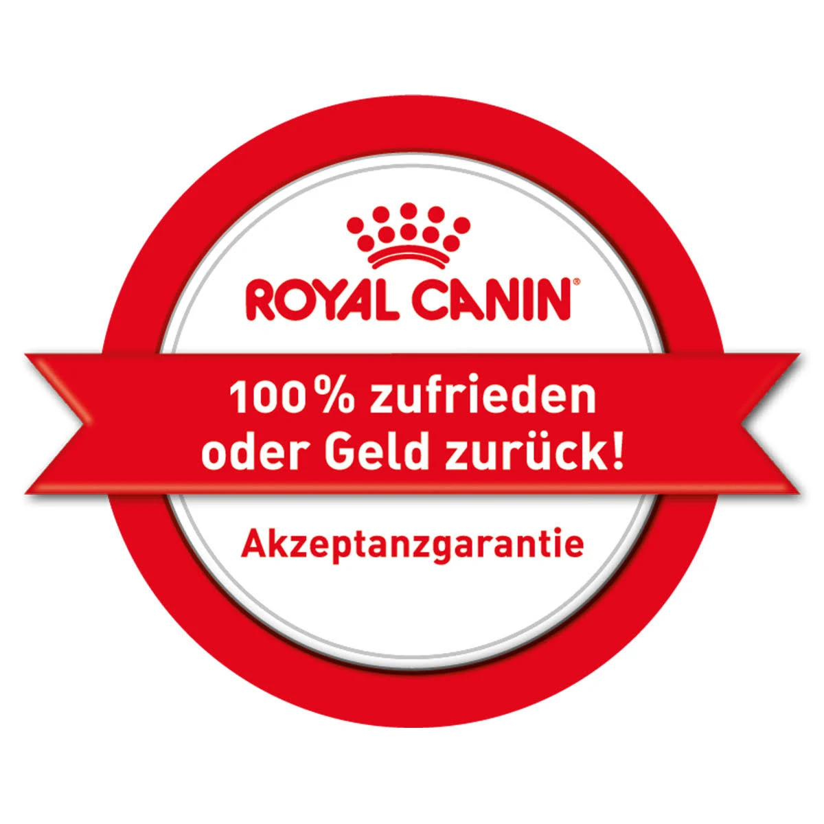 Sello Royal Canin con garantía de aceptación.