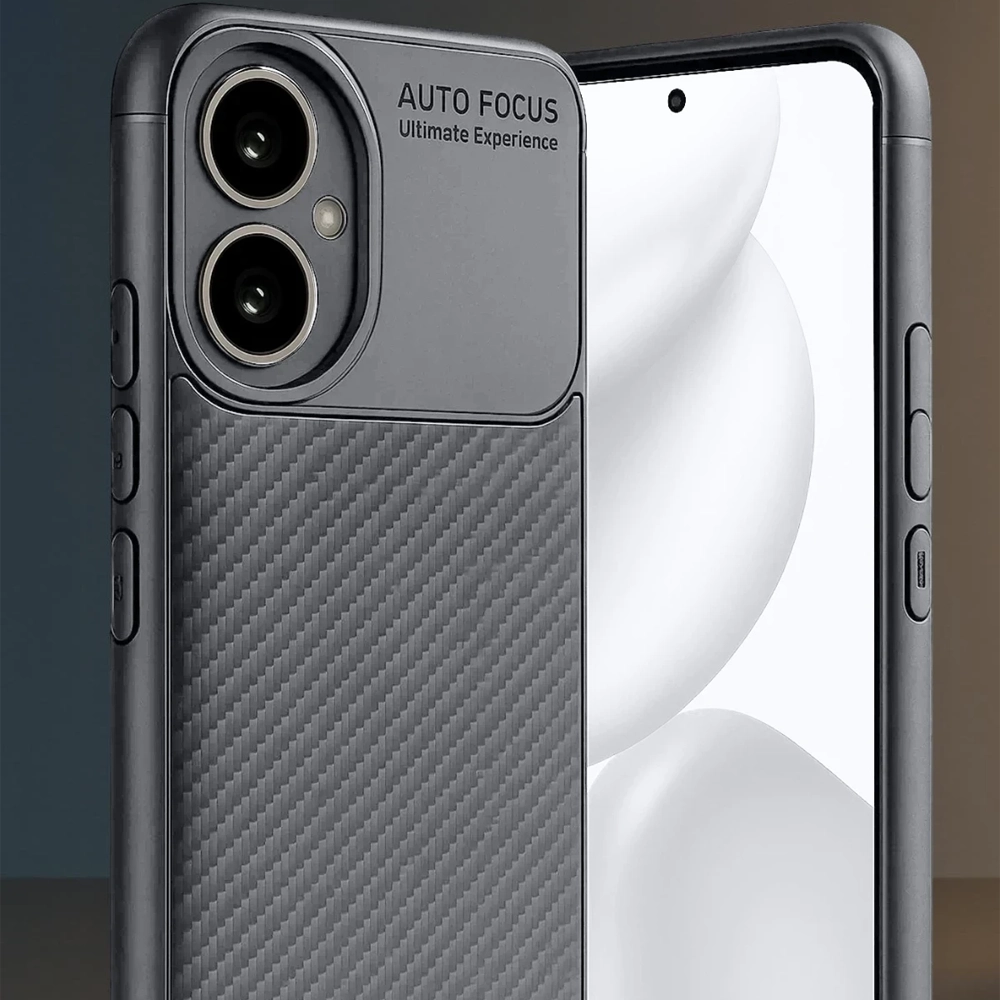 NEWFACE Auto Focus Honor 400 Uyumlu Karbon Telefon kılıfı Gri