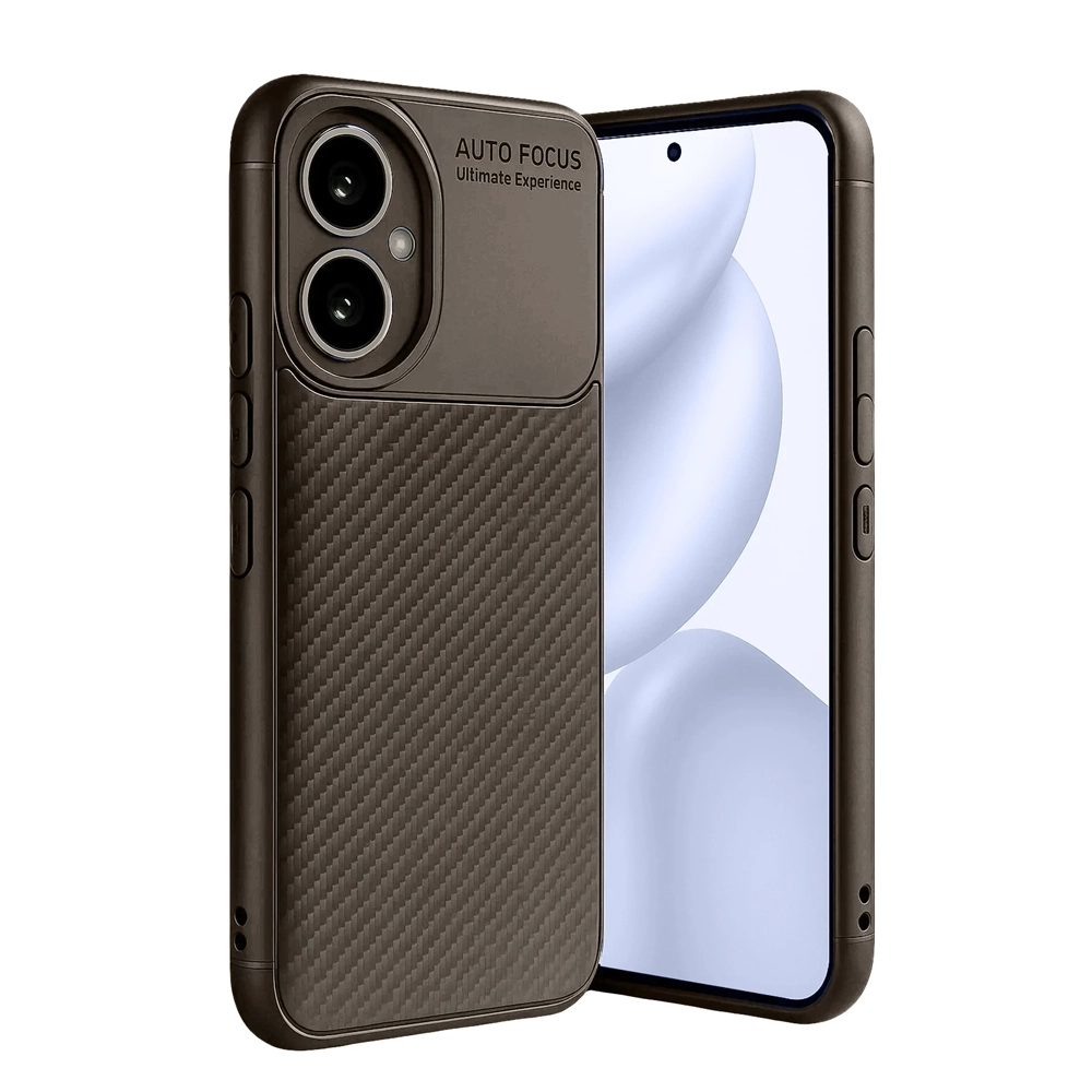 NEWFACE Auto Focus Honor 400 Uyumlu Karbon Telefon kılıfı Kahverengi