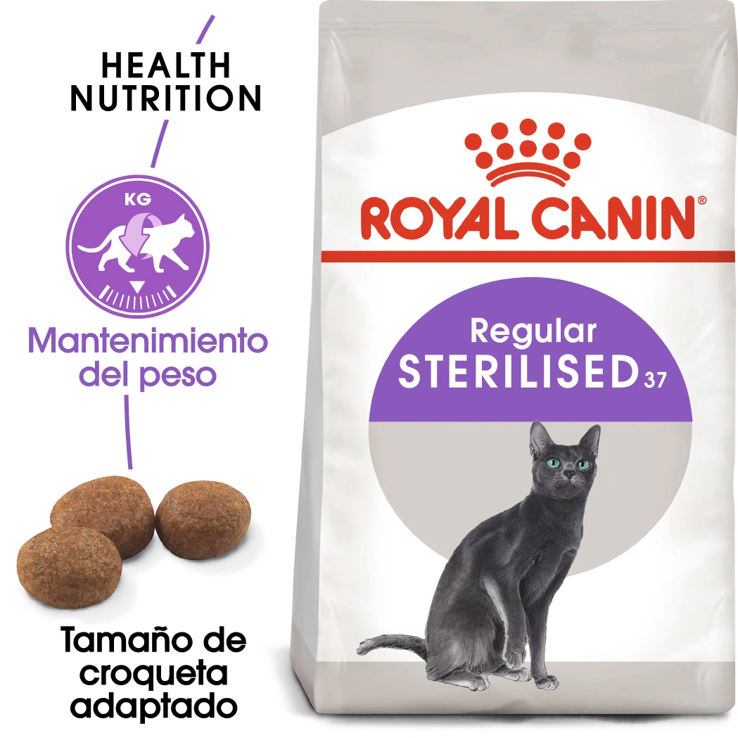 Comida para gatos Royal Canin: Salud, Nutrición, Control de Peso, Esterilizado.