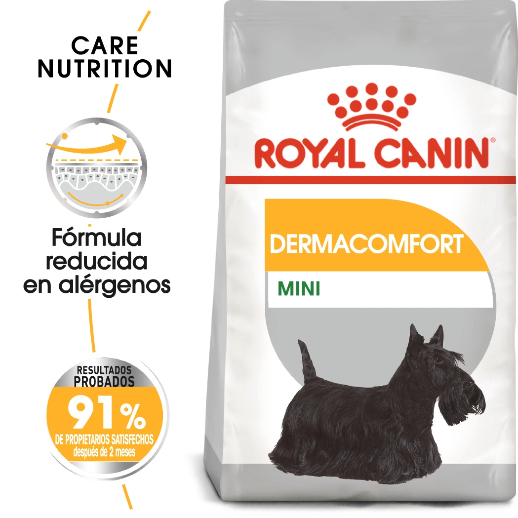 Royal Canin Dermacomfort Mini karma dla psów o obniżonej zawartości alergenów.