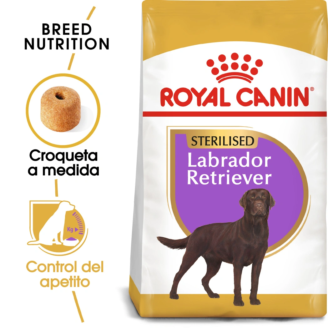 Pienso Royal Canin Labrador Retriever: Esterilizado, con croqueta a medida.