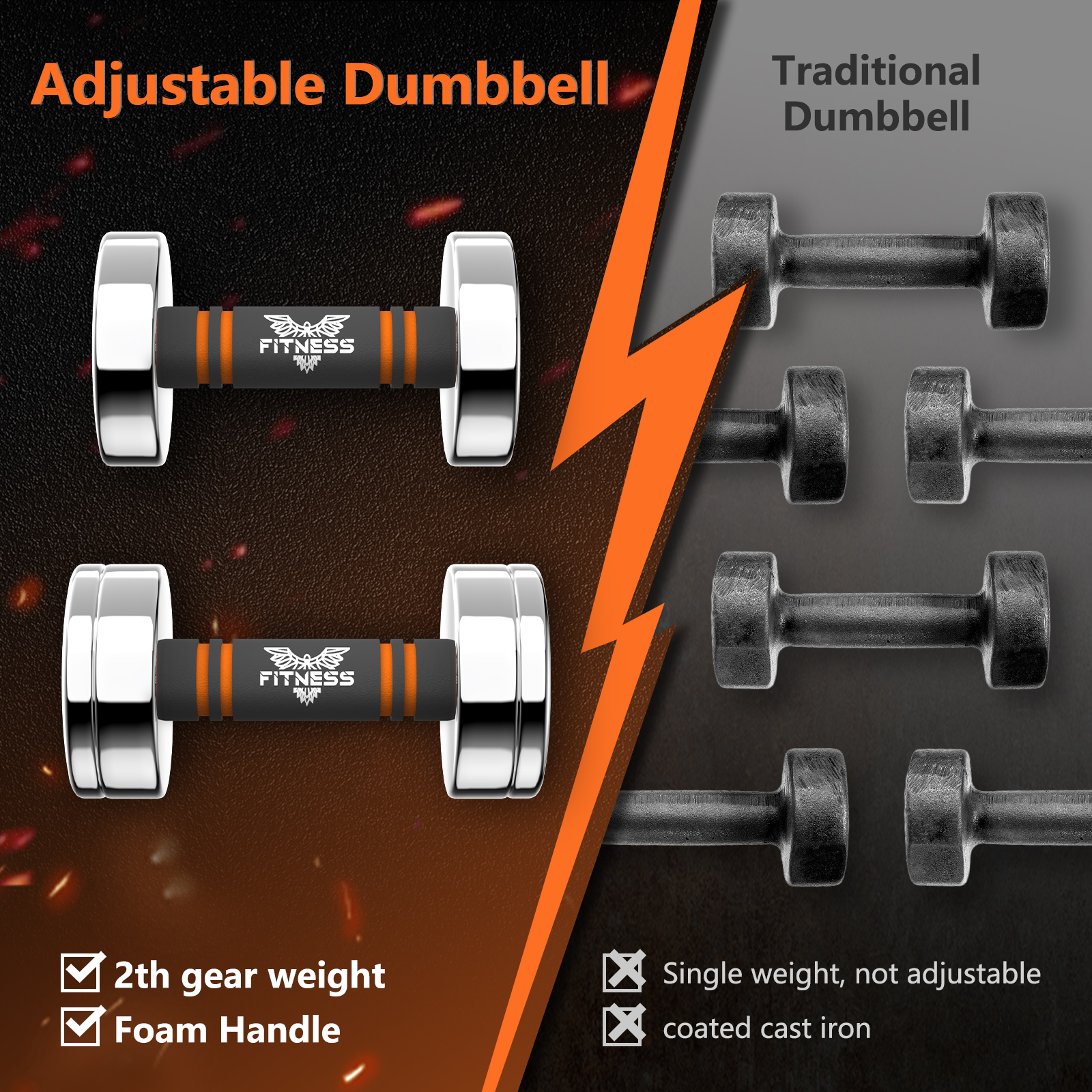 Hantle regulowane z piankowym uchwytem kontra tradycyjne hantle.