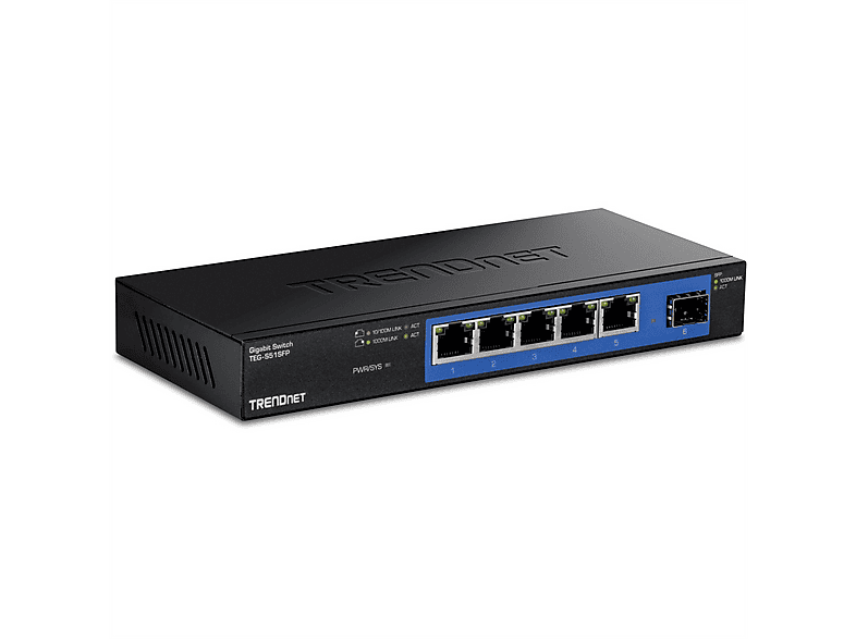 TRENDNET TEG-S51SFP Gigabit Ethernet (10/100/1000) Schwarz Netzwerk ...