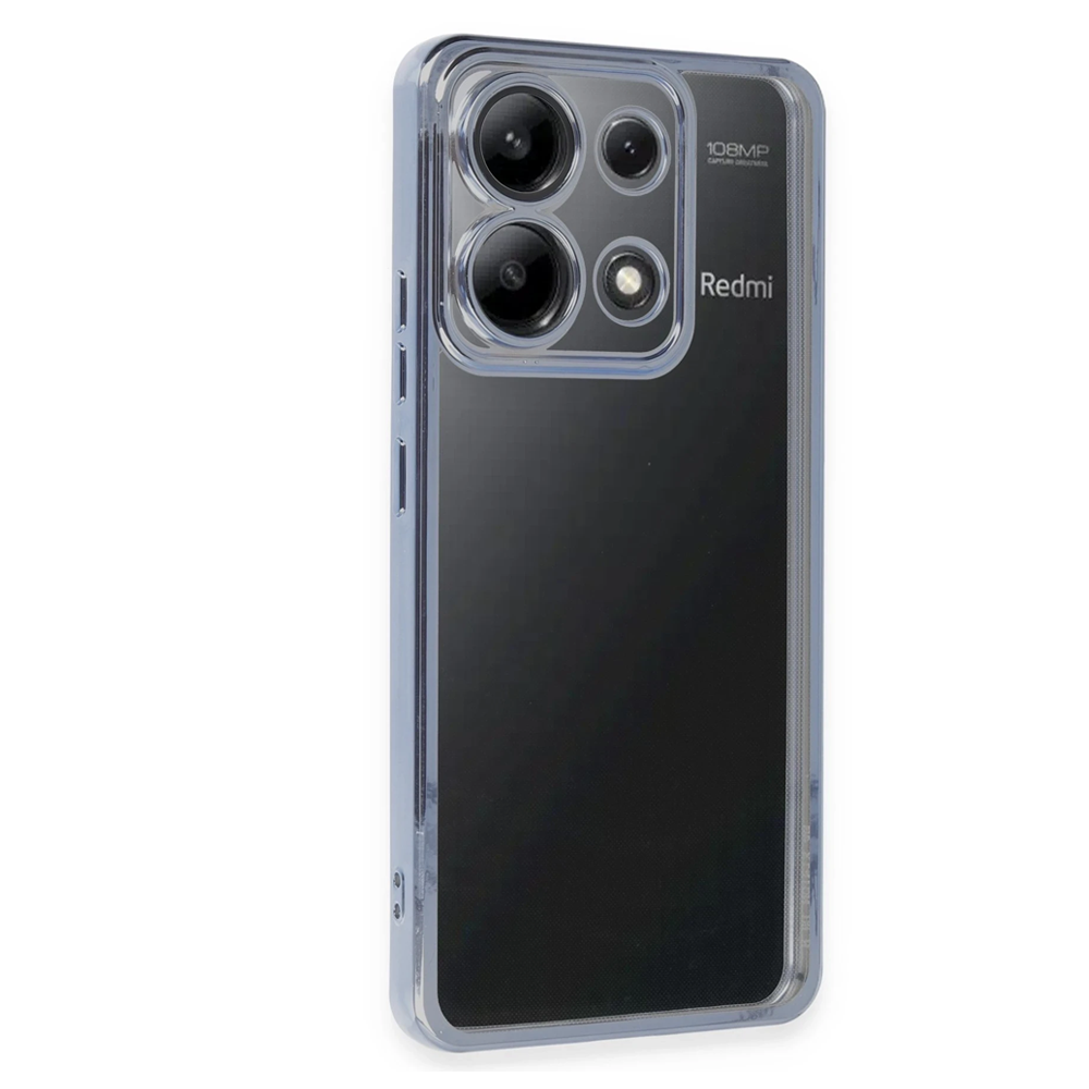 NEWFACE Razer Xiaomi Poco X6 Uyumlu Lens Korumalı Silikon Telefon Kılıfı Açık Mavi