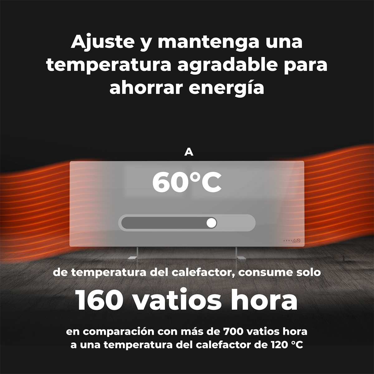 Grzejnik na 60°C zużywa 160 watów na godzinę.