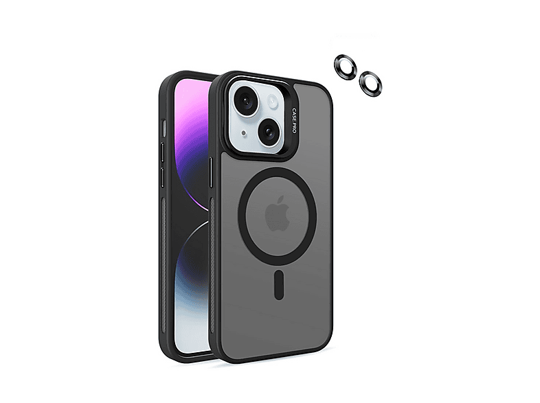 JOKO Flet Lens iPhone 14 Uyumlu MagSafe Telefon Kılıfı Siyah