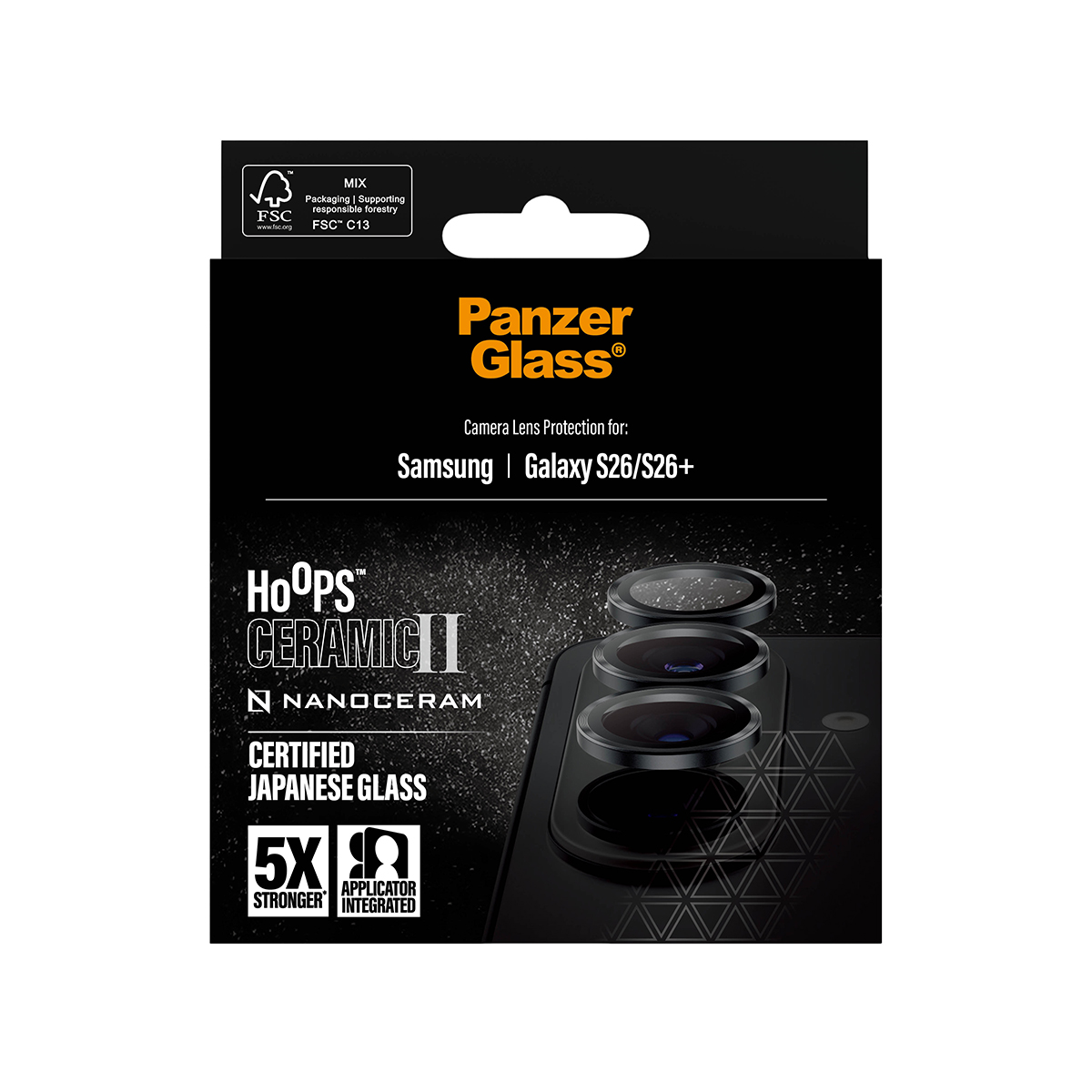 Protezione lente fotocamera Panzer Glass per Samsung Galaxy S26/S26+.