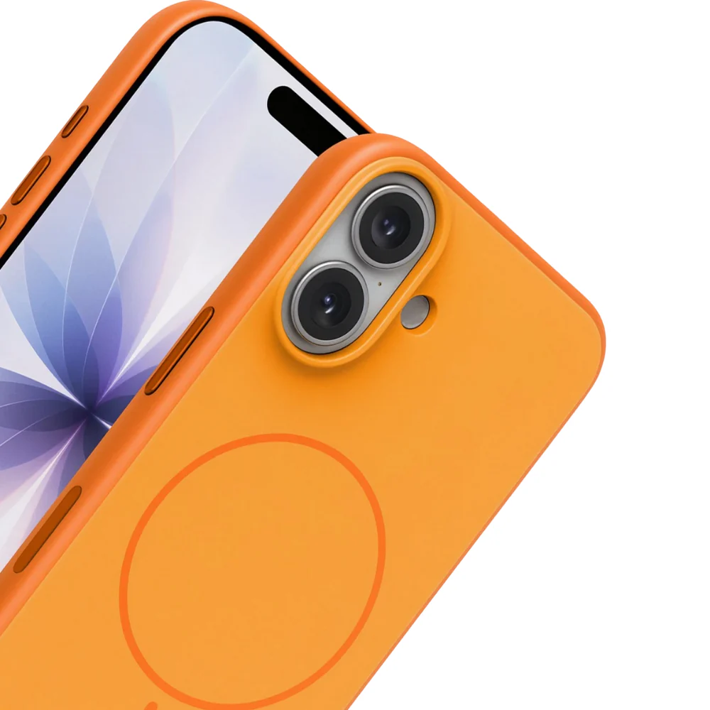 JOKO Apple iPhone 17 Uyumlu Neva Magsafe Telefon Kılıfı Turuncu
