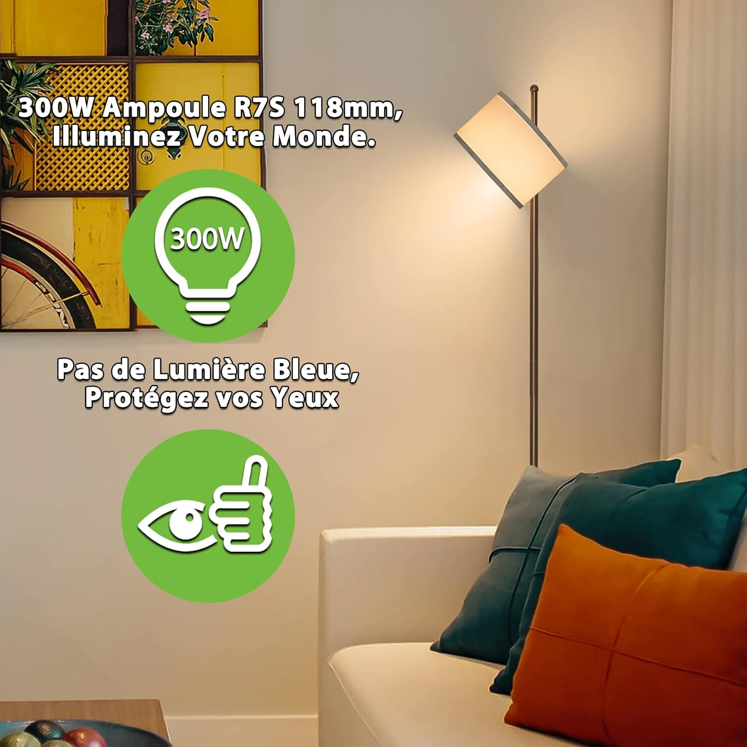 300W R7S Lampe, beleuchtet Ihre Welt. Kein Blaulicht, schützt Ihre Augen.