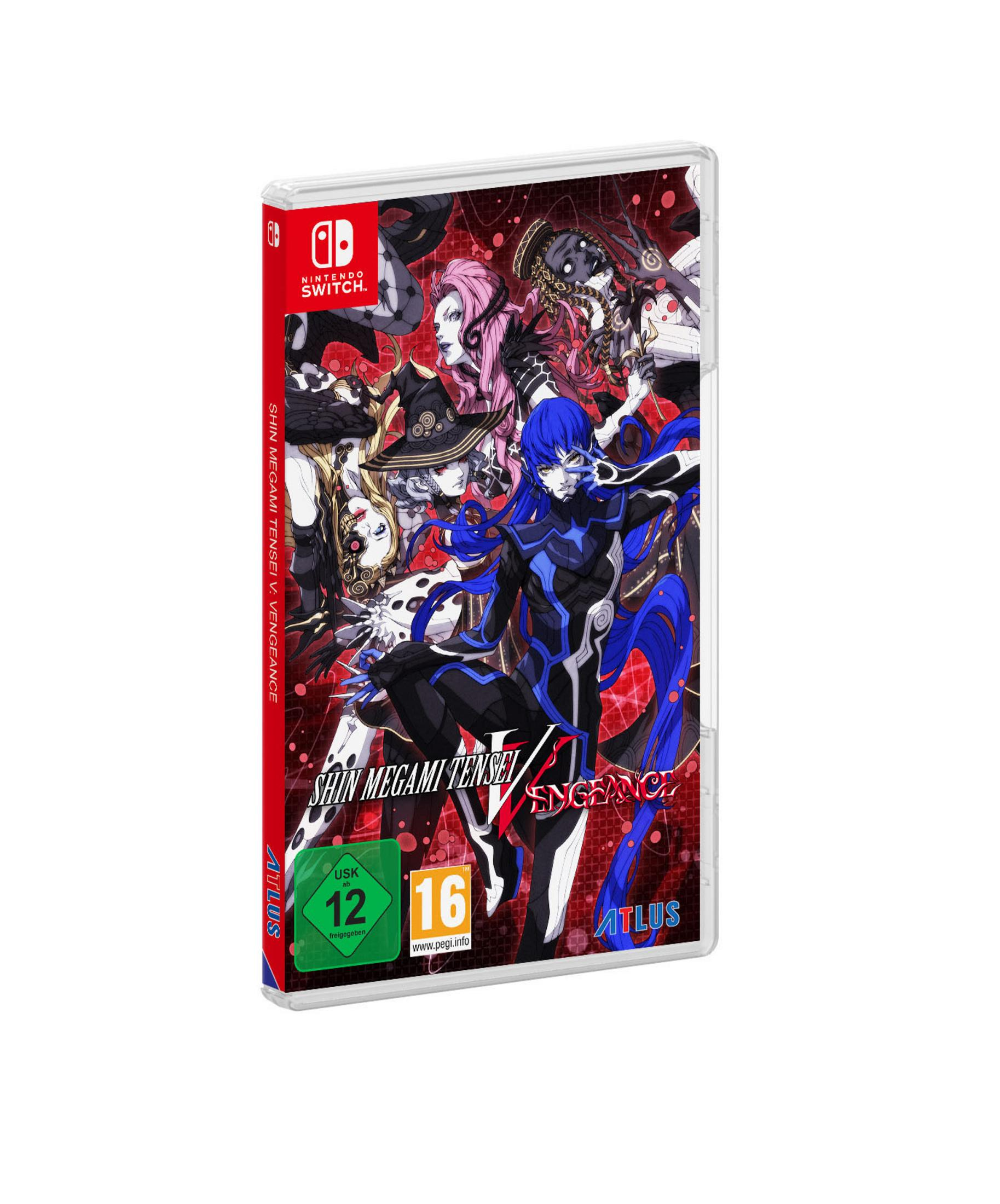 Nintendo Switch-Hülle mit Anime-Charakteren und USK-Altersfreigabe 12 und 16.