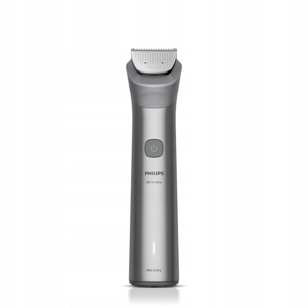 Ein silberner Philips All-in-One Trimmer mit Wet & Dry Funktion.