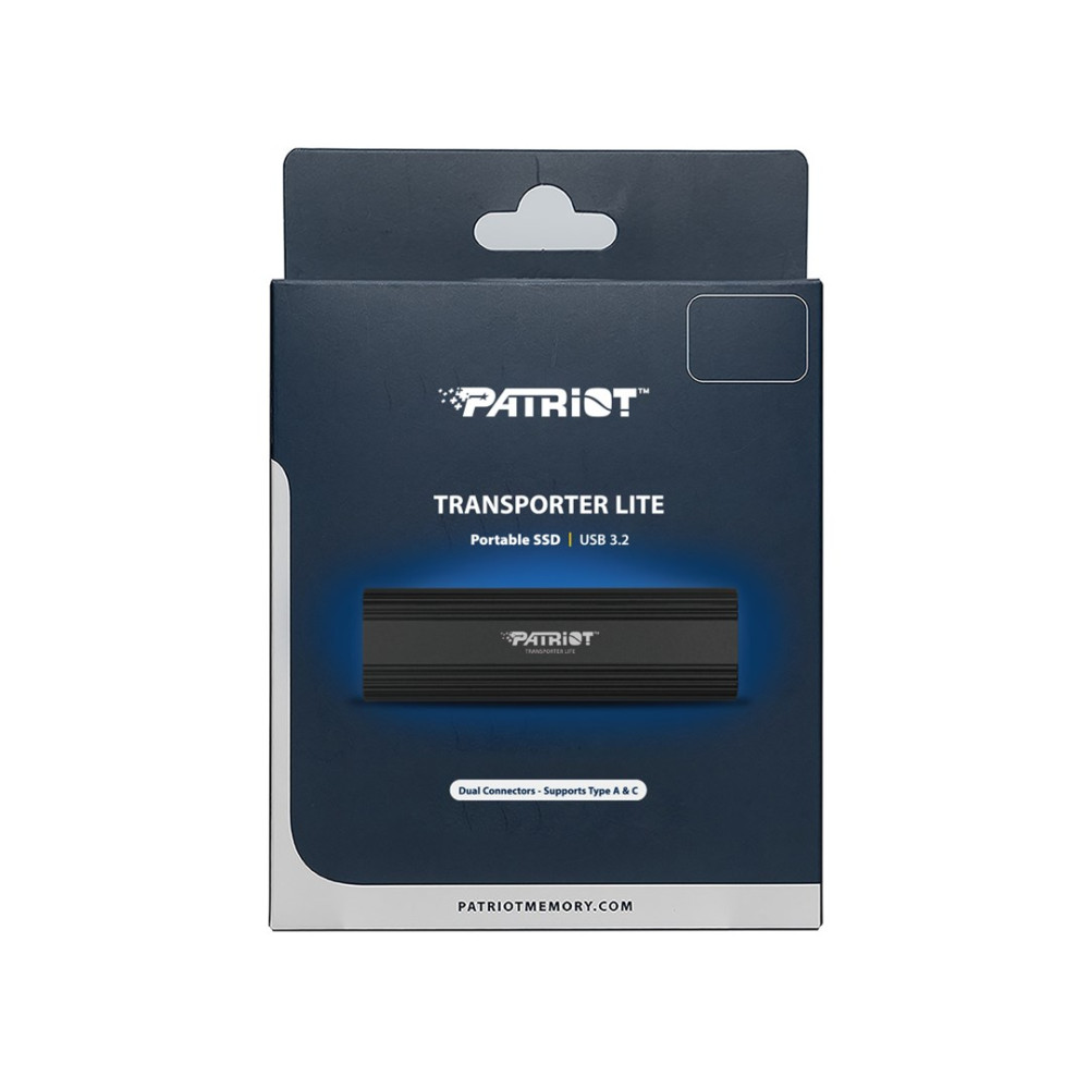 Opakowanie przenośnego dysku SSD Patriot Transporter Lite USB 3.2.