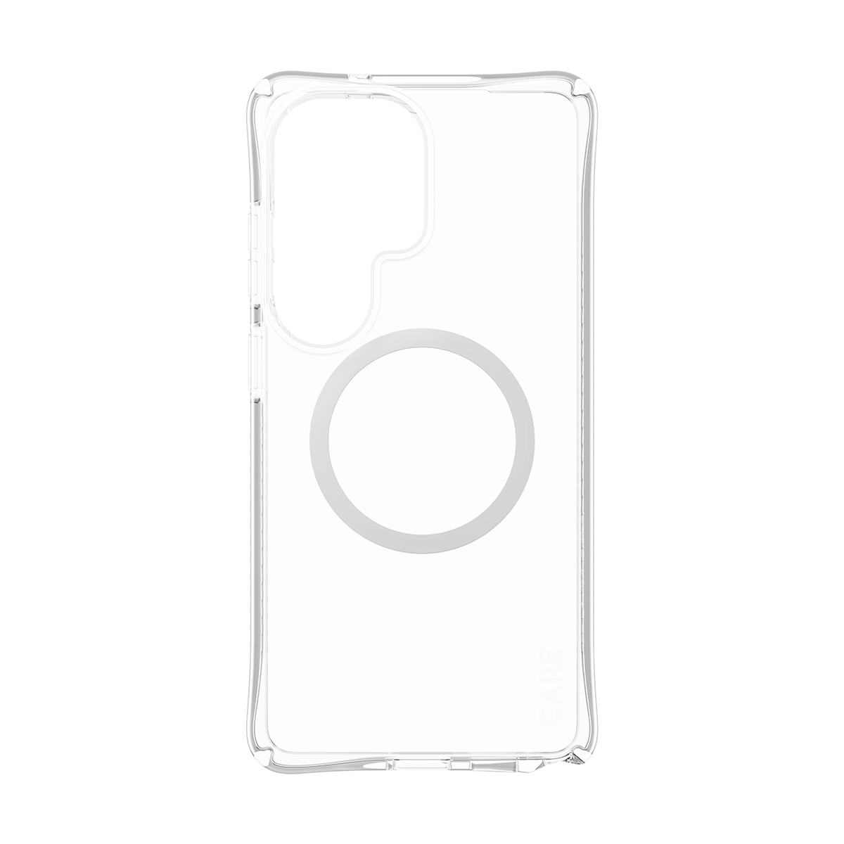 MagSafe şarj cihazı için halkalı şeffaf telefon kılıfı.